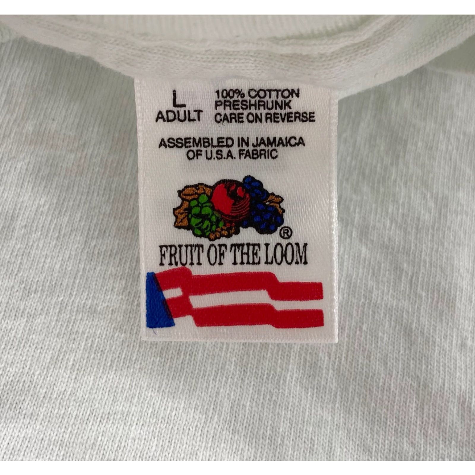 Fruit Of The Loom VINTAGE 90s Piranha Club Political Comedy Graphic Tee Adult Large White Tint Mens Size US L / EU 52-54 / 3 - 7 Thumbnail