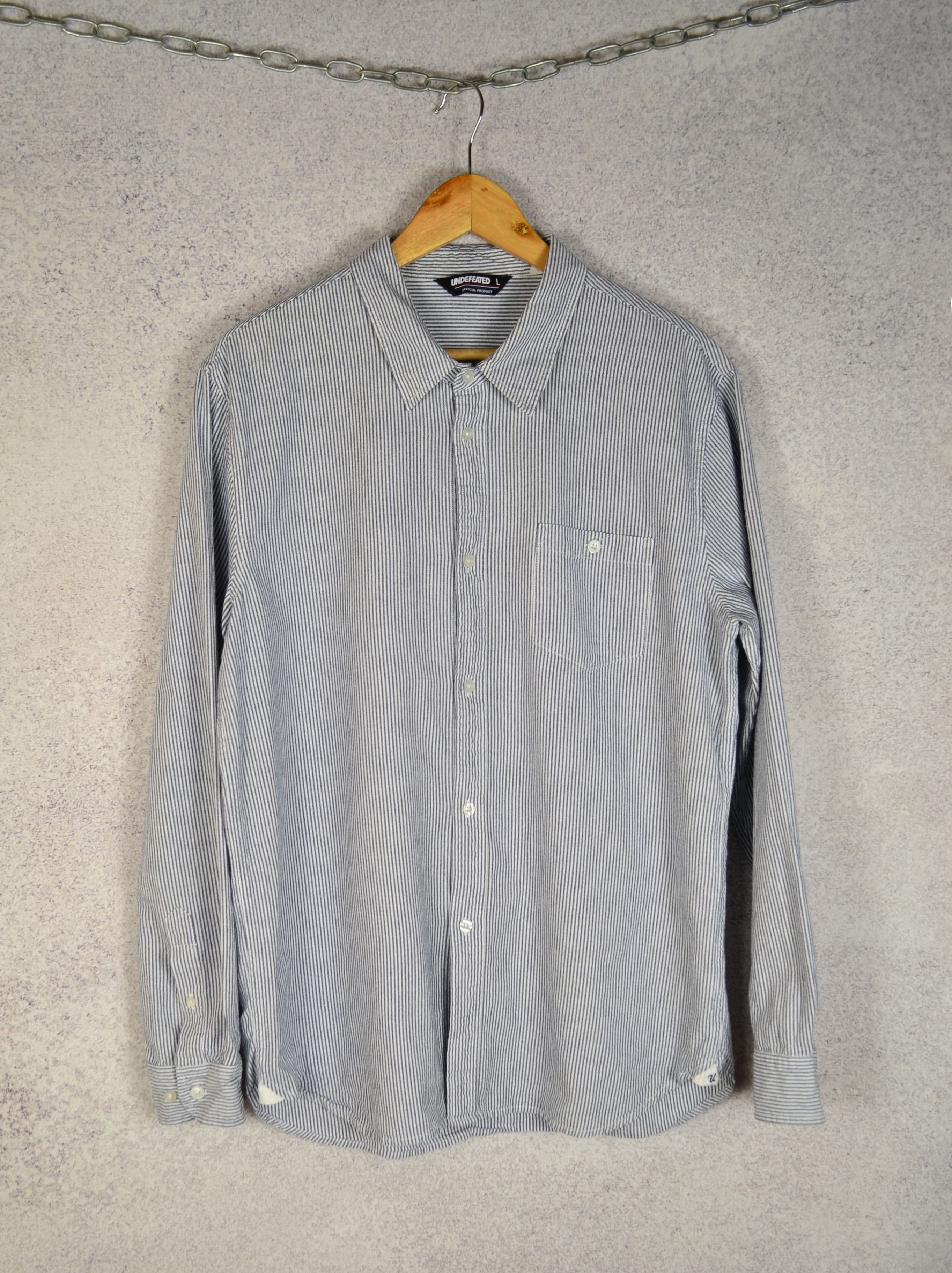 Undefeated Undefeated Striped Oxford Shirt LA Size US L / EU 52-54 / 3 - 1 Thumbnail