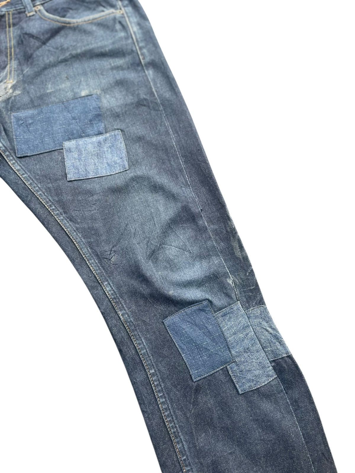 Japanese Brand AVV Homme Selvedge Patched Denim Size US 35 - 4 Thumbnail