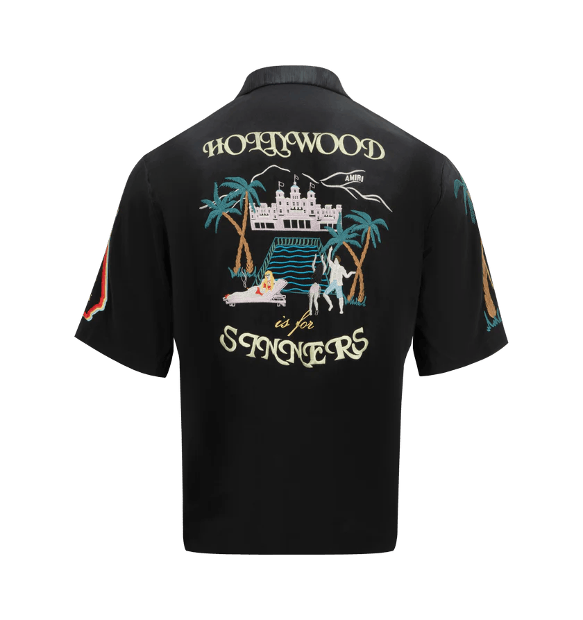 Amiri o1h1sh11225 Sinners Camp Shirt in Black Size US L / EU 52-54 / 3 - 2 Thumbnail