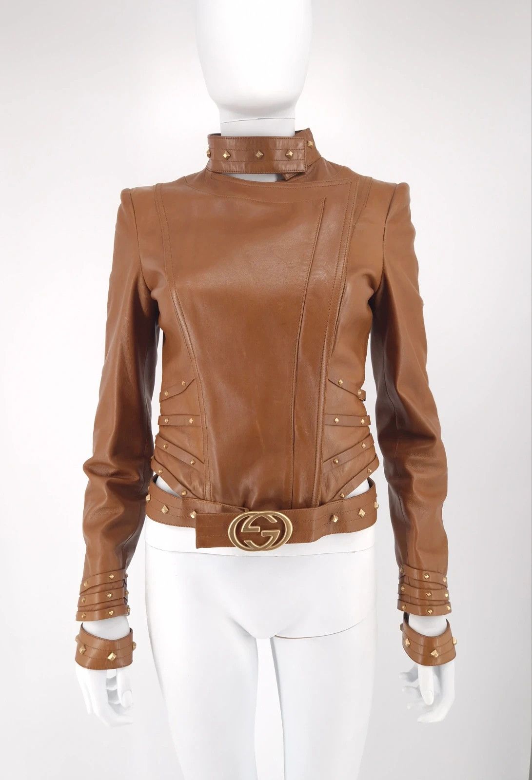 Gucci Gucci by TF SS2004 Leather Jacket Size S / US 4 / IT 40 - 1 Thumbnail