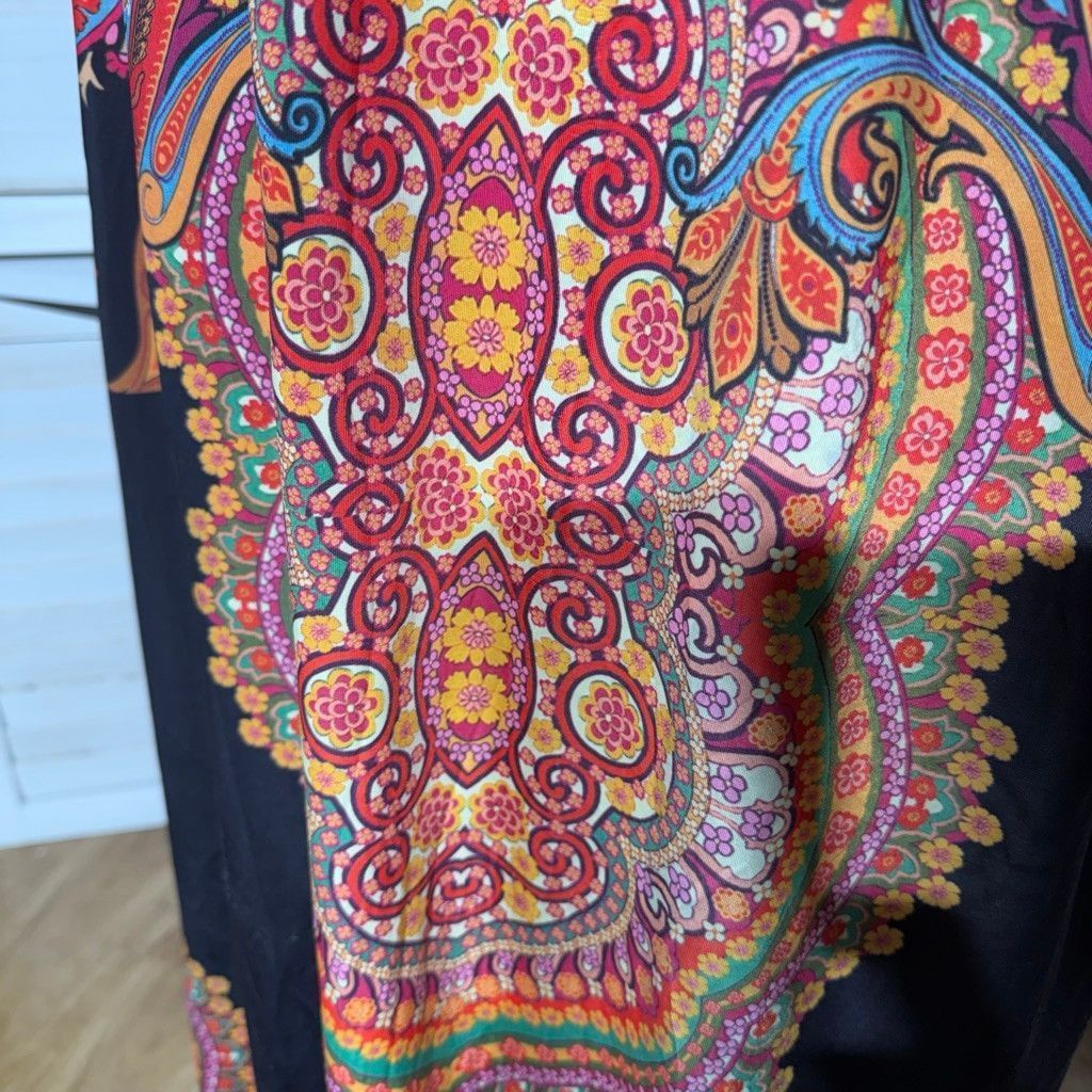 Vintage hippie boho maxi dress paisley red orange empire waist 14 16 Size XL / US 12-14 / IT 48-50 - 15 Thumbnail