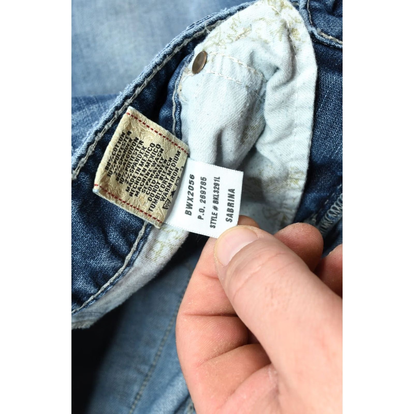 Vintage BKE Sabrina Boot Cut Jeans Blue Low-Rise Stretch Slim Fit Denim Womens 31 Jeans Modern Vintage? No Size 24" / US 00 / IT 34 - 7 Thumbnail