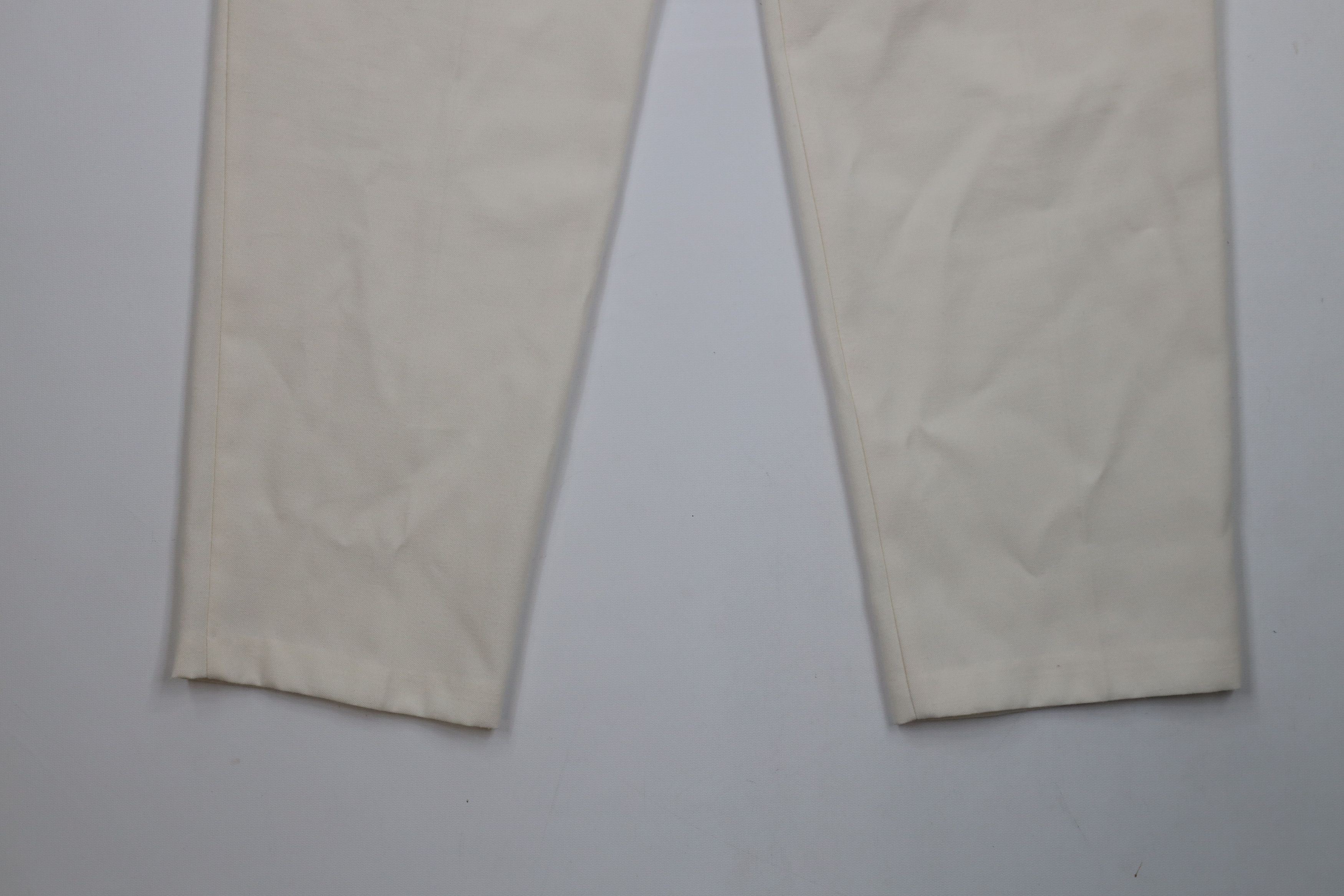 Vintage Vintage 90s Streetwear Sheer Tapered Leg Chinos Pants Cream Size 34" / US 12 / IT 48 - 12 Thumbnail