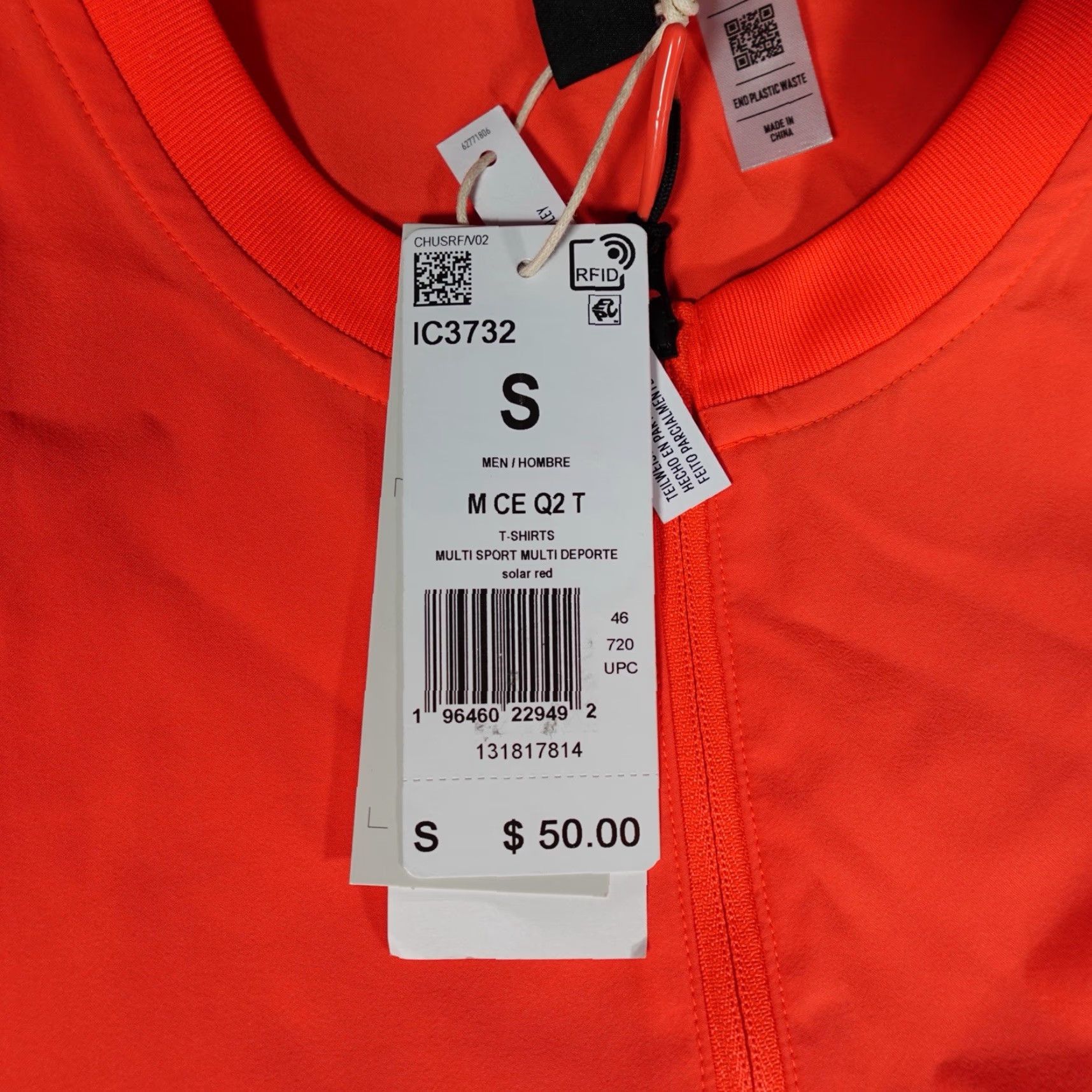 Adidas ADIDAS T-Shirt City Escape 1/4 Zip Mens S Orange Oversized 2020s Logo Pinhole Defect Mens Size US S / EU 44-46 / 1 - 6 Thumbnail