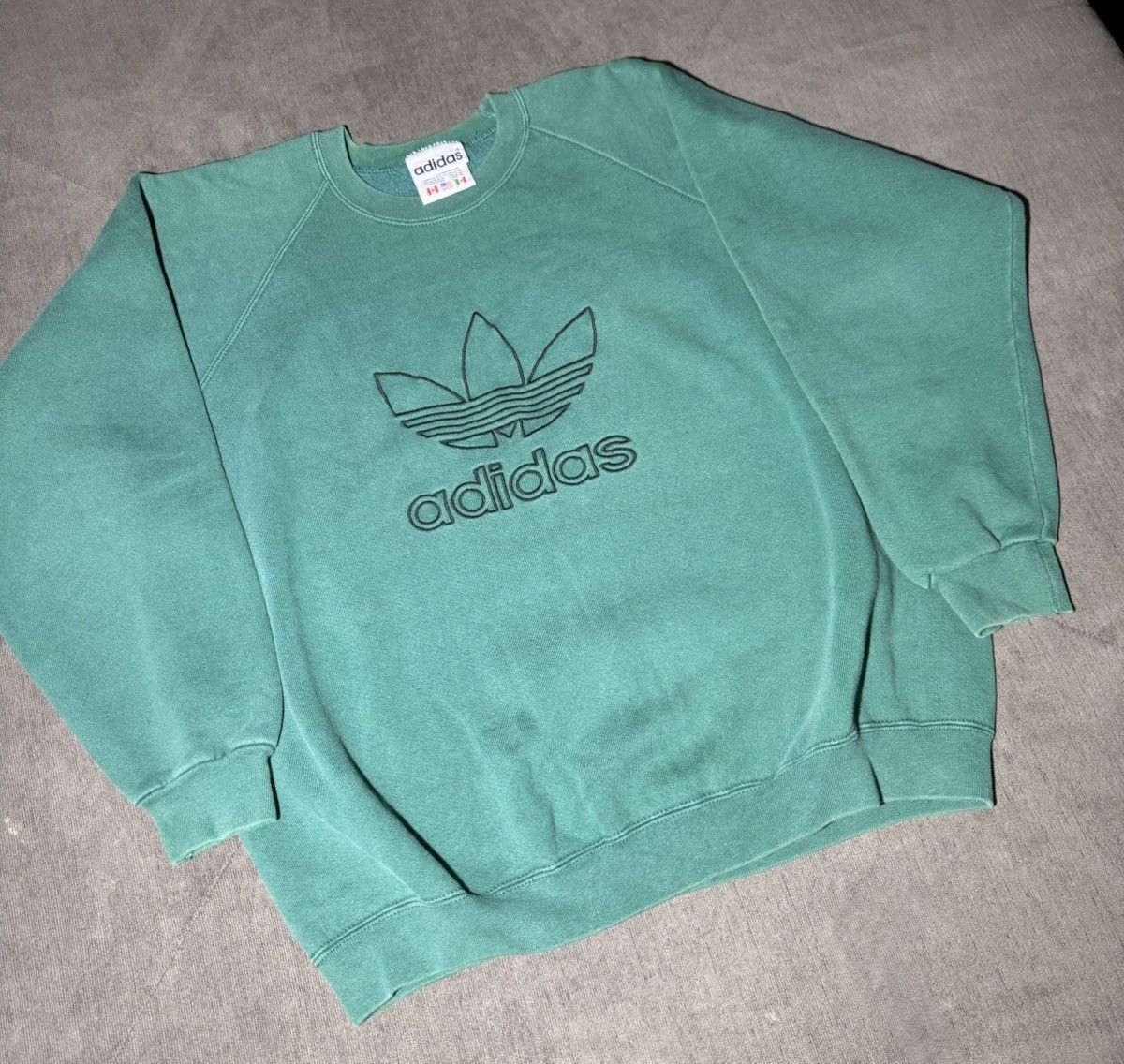 Adidas Vintage Adidas embroidered Trefoil logo crewneck Size US M / EU 48-50 / 2 - 1 Thumbnail