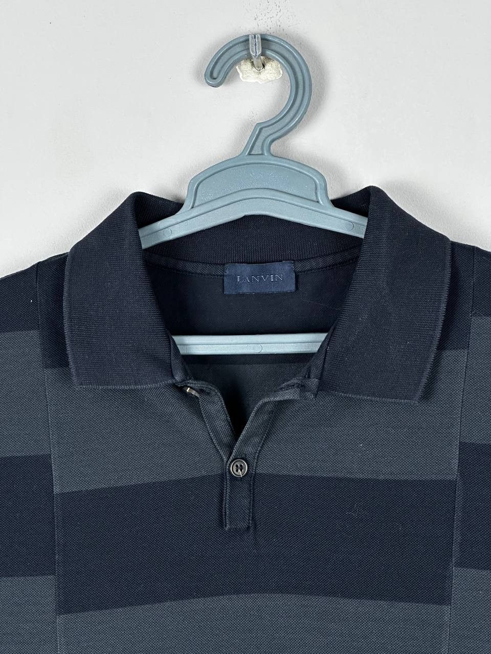 Lanvin Lanvin Luxury Striped Navy Vintage Polo T Shirt Size US L / EU 52-54 / 3 - 4 Thumbnail