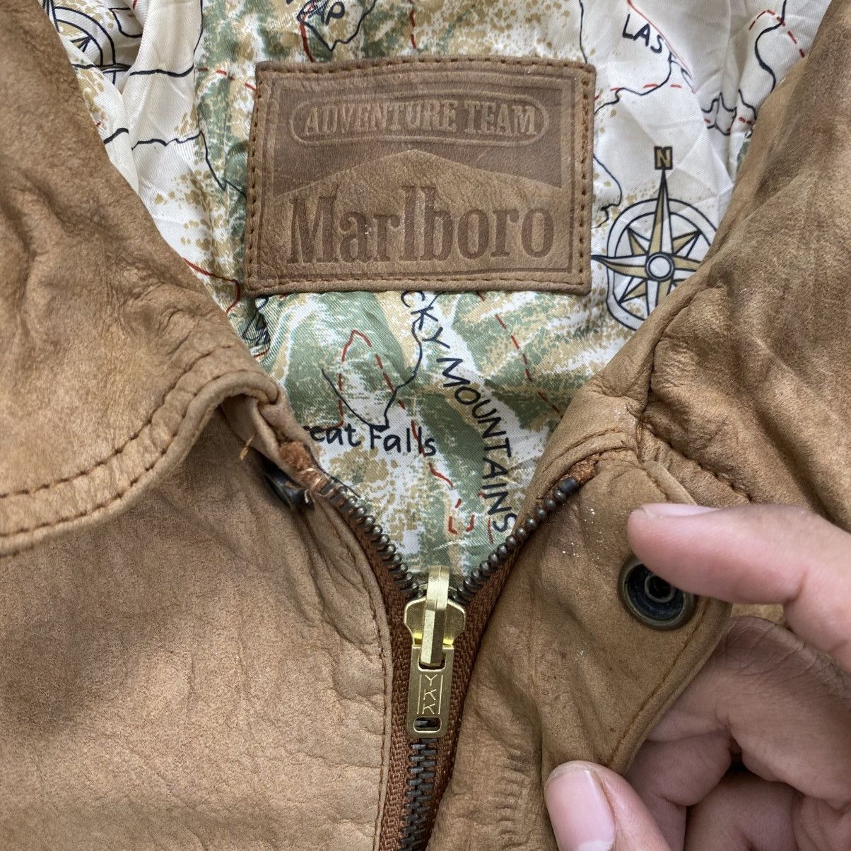 Marlboro 1990s Vintage Marlboro Adventure Suede Leather Jacket Size US M / EU 48-50 / 2 - 6 Thumbnail