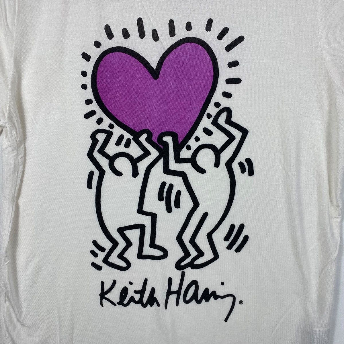 Keith Haring KEITH HARING x FOREVER 21 Heart Lift Graphic Women Tops Tee Size US L / EU 52-54 / 3 - 2 Thumbnail