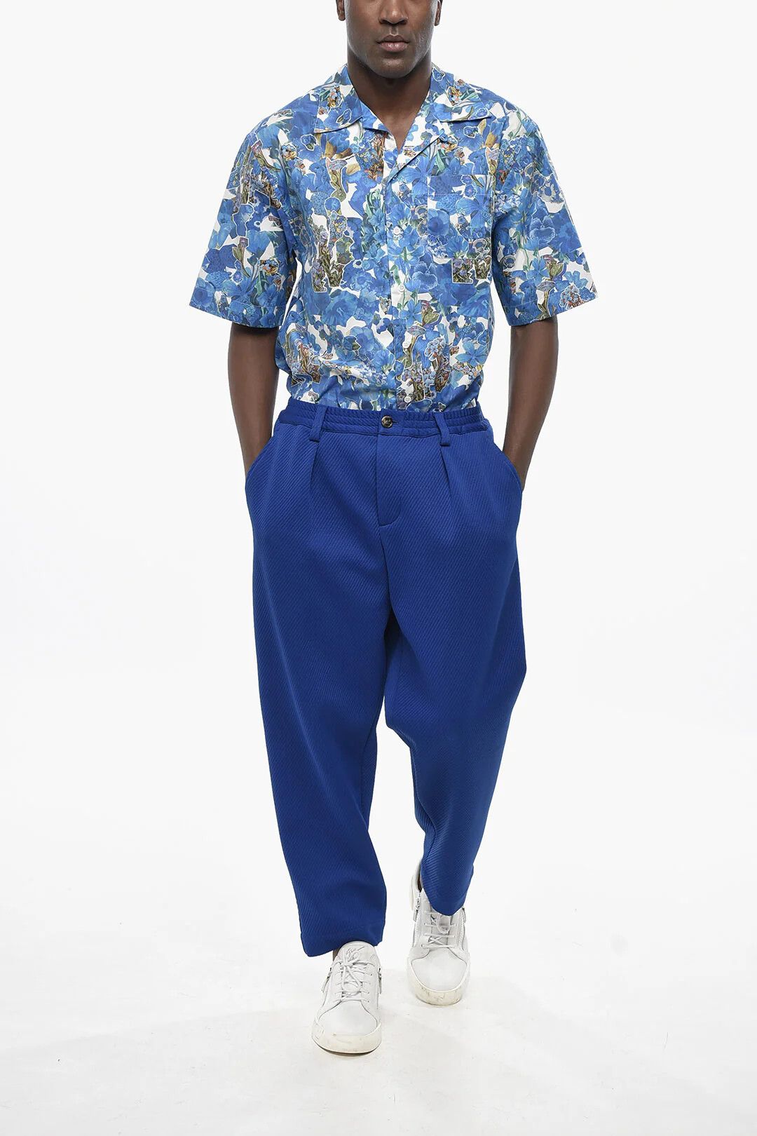 Marni og1mm0326 Textured-Fabric 4-Pocket Pant Blue Size US 28 / EU 44 - 4 Thumbnail