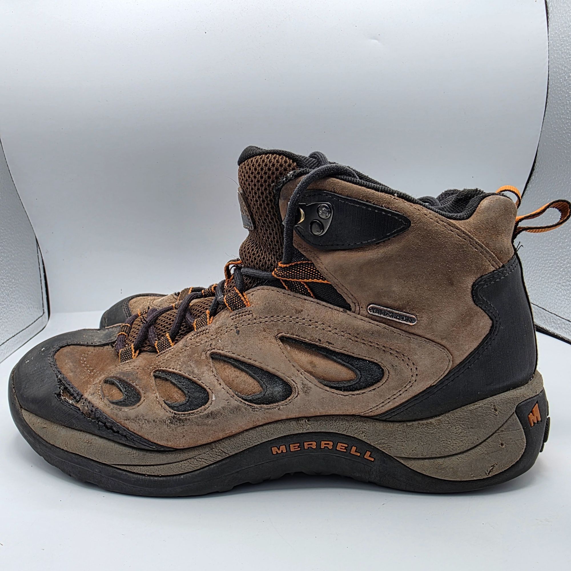 Merrell Merrell Reflex 4 Mens Size 10 Brown Mid Waterproof Hiking Bo Size US 10 / EU 43 - 16 Thumbnail