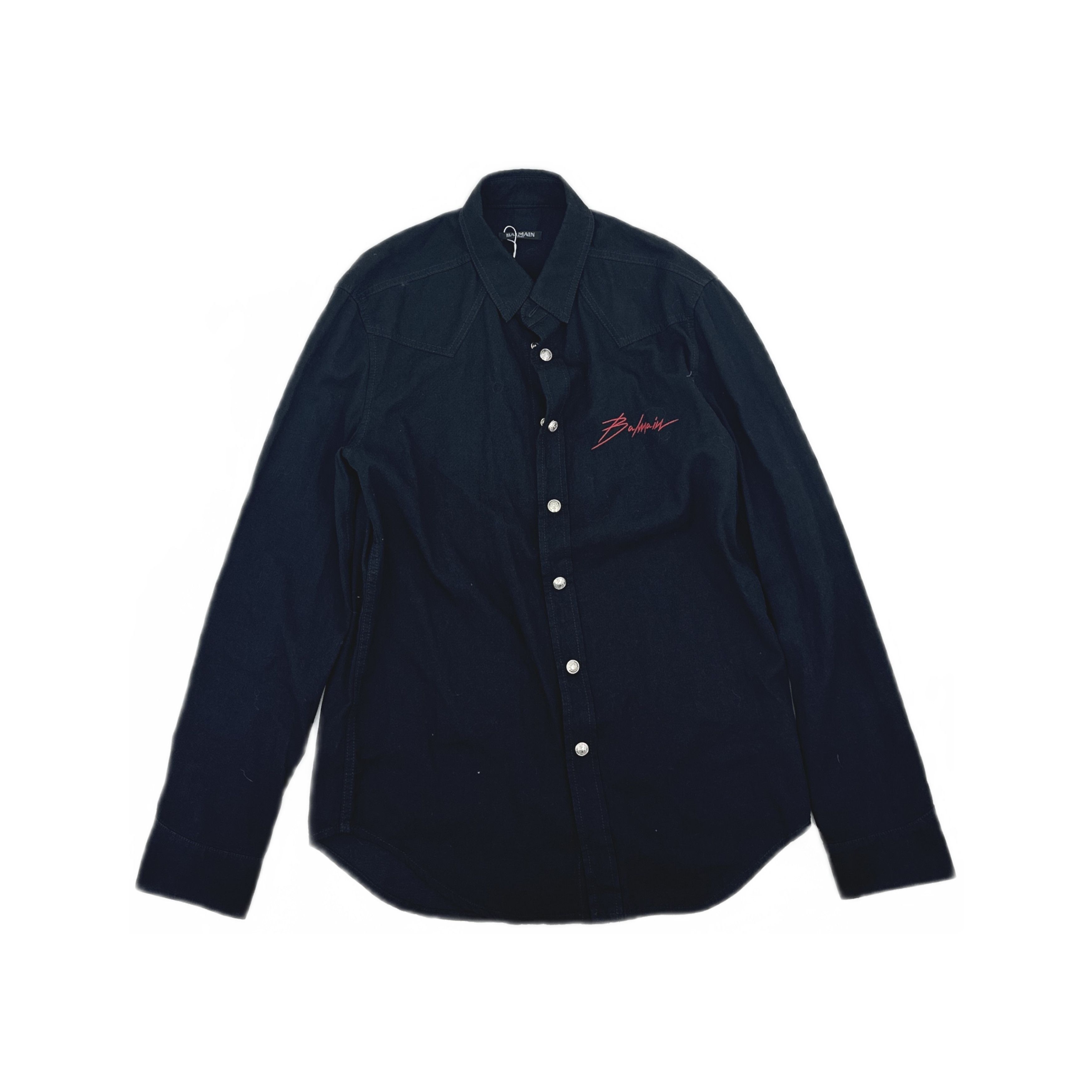 Balmain Balmain Logo Long Sleeve Shirt US XXS / EU 40 Size US XXS / EU 40 - 1 Thumbnail