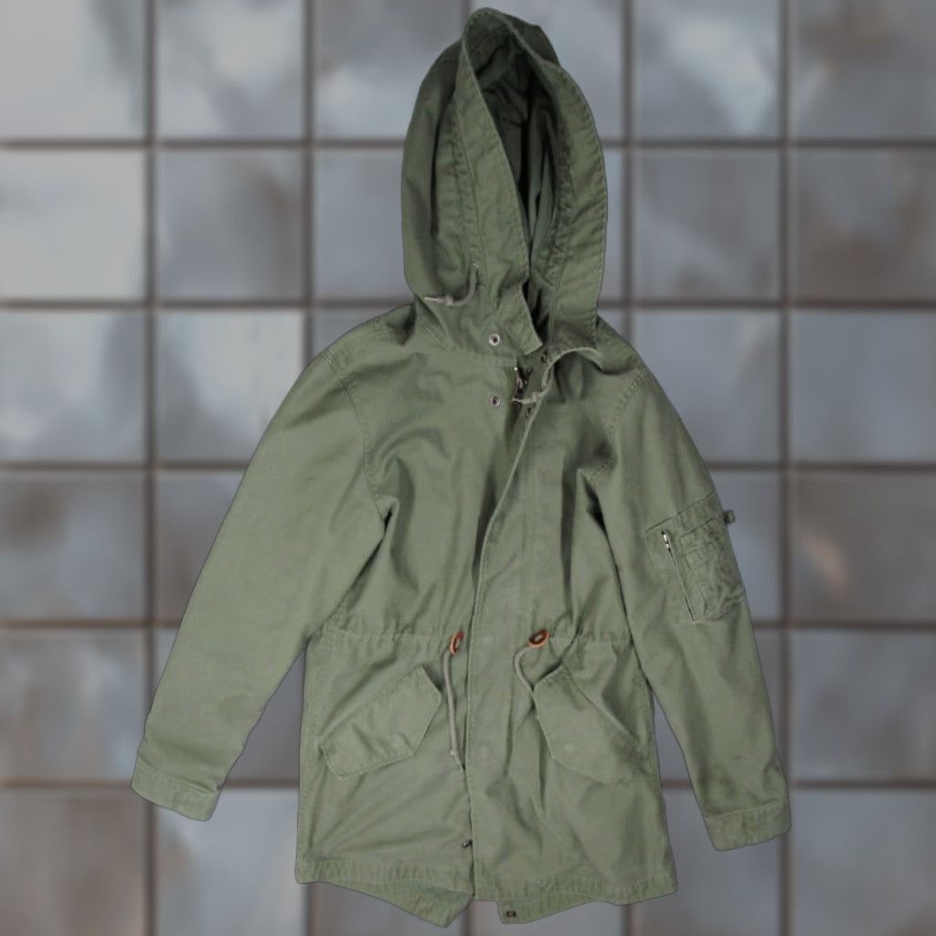 Vintage Alpha Industries Military Jacket Mens Small Green Canvas Full Zip Hooded Parka Size US S / EU 44-46 / 1 - 1 Thumbnail