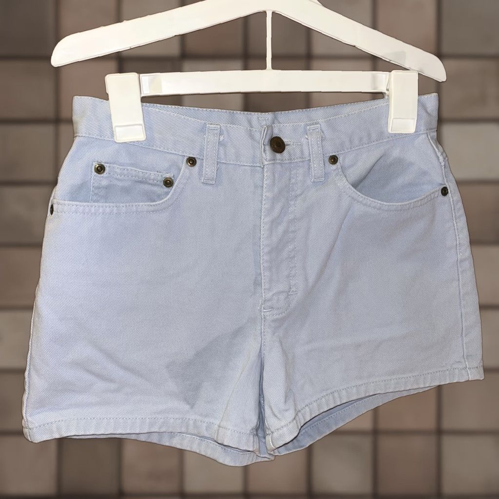 Vintage NEWPORT NEWS Women's Denim Jean Shorts 5-Pocket Light Blue Size 6 Casual Bohemian Summer Size 28" / US 6 / IT 42 - 1 Thumbnail