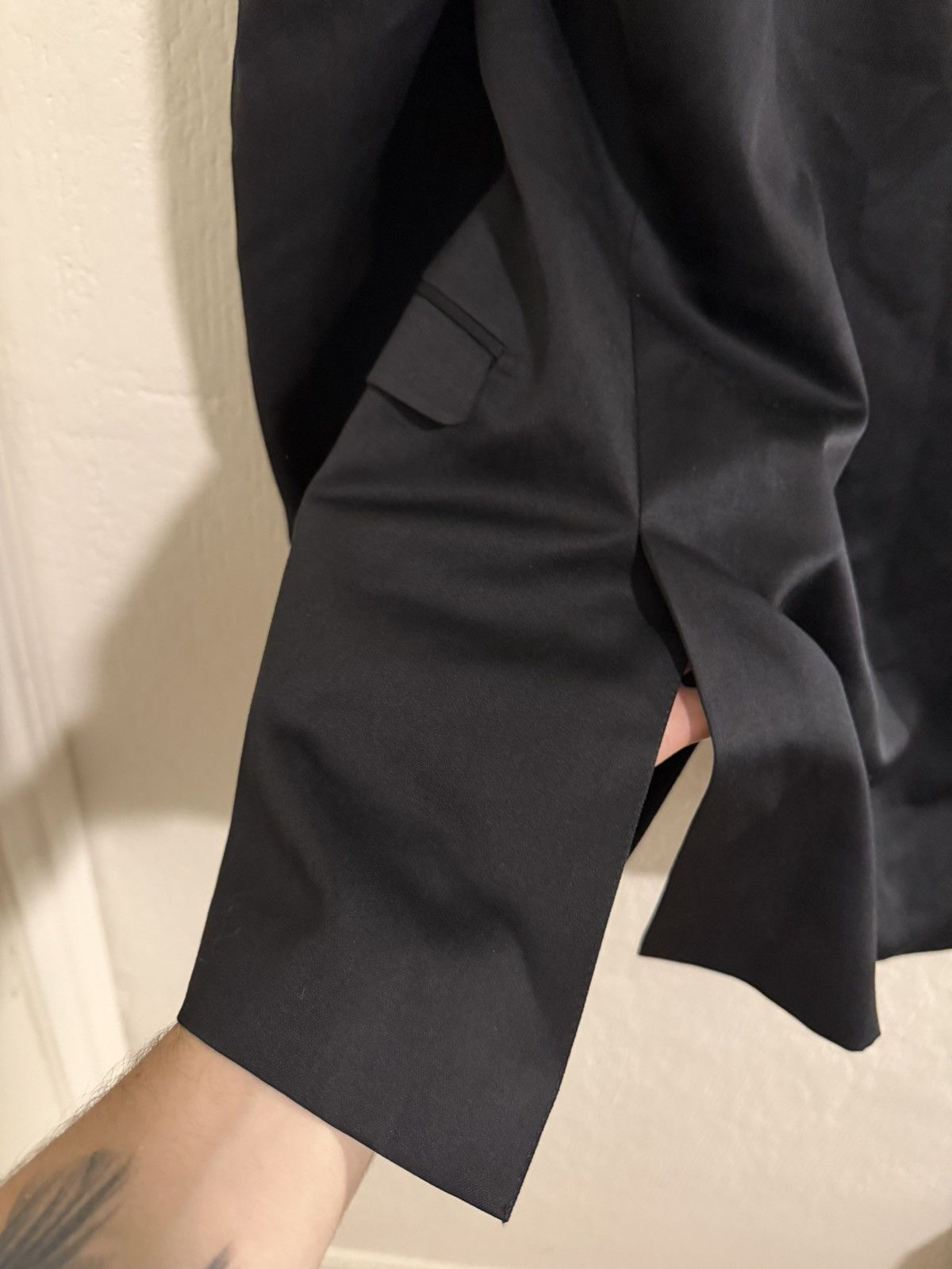 Thierry Mugler Thierry Mugler black wool blazer size 50R Size 50R - 10 Thumbnail