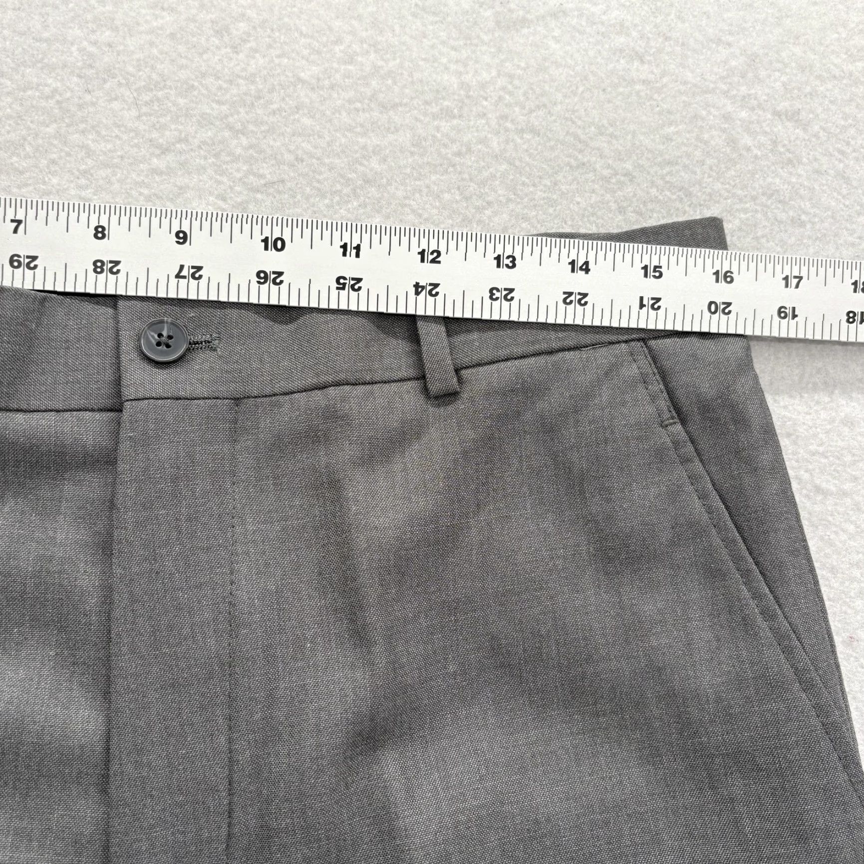 Ferrari J Ferrar Dress Pants Mens 32x34 Gray Flat Front Lined Formal Business Workwear Pants Size US 32 / EU 48 - 5 Thumbnail