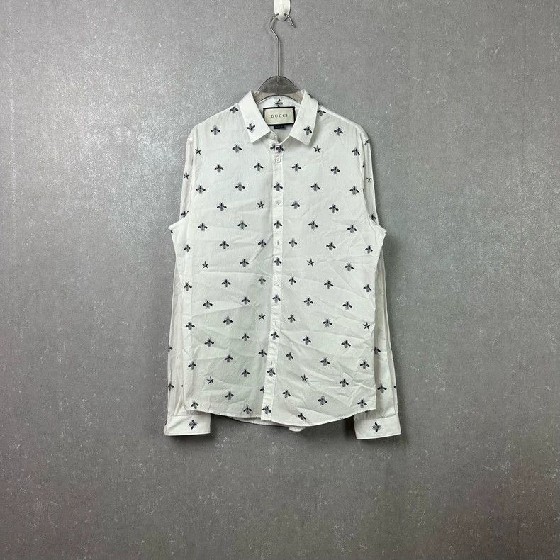 Gucci Gucci Size 38 Full-print little bee shirt size 38 2502-Next Size US XS / EU 42 / 0 - 1 Thumbnail