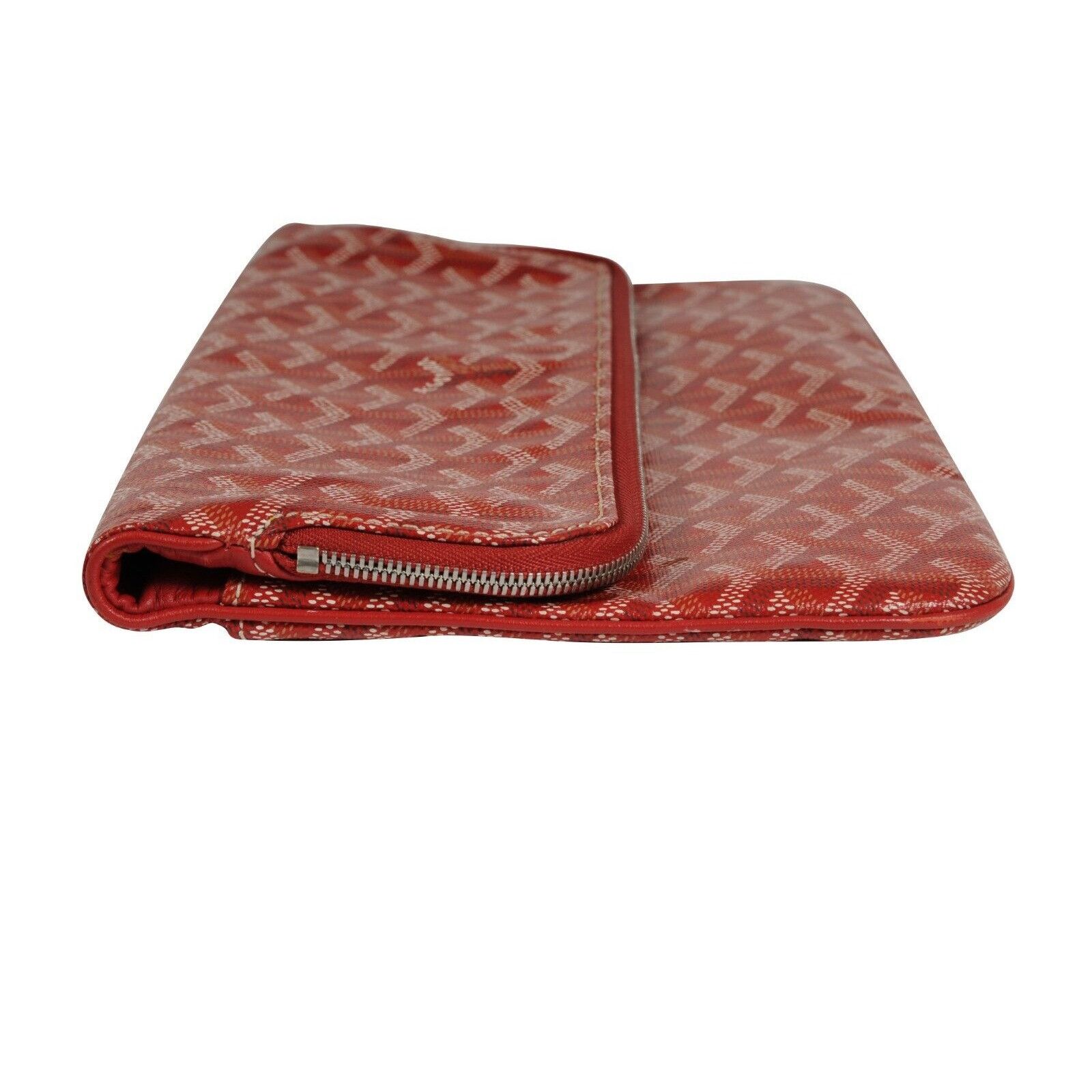 Goyard Saint Marie Clutch Bag Red Coated Canvas - 02250 Size ONE SIZE - 7 Thumbnail