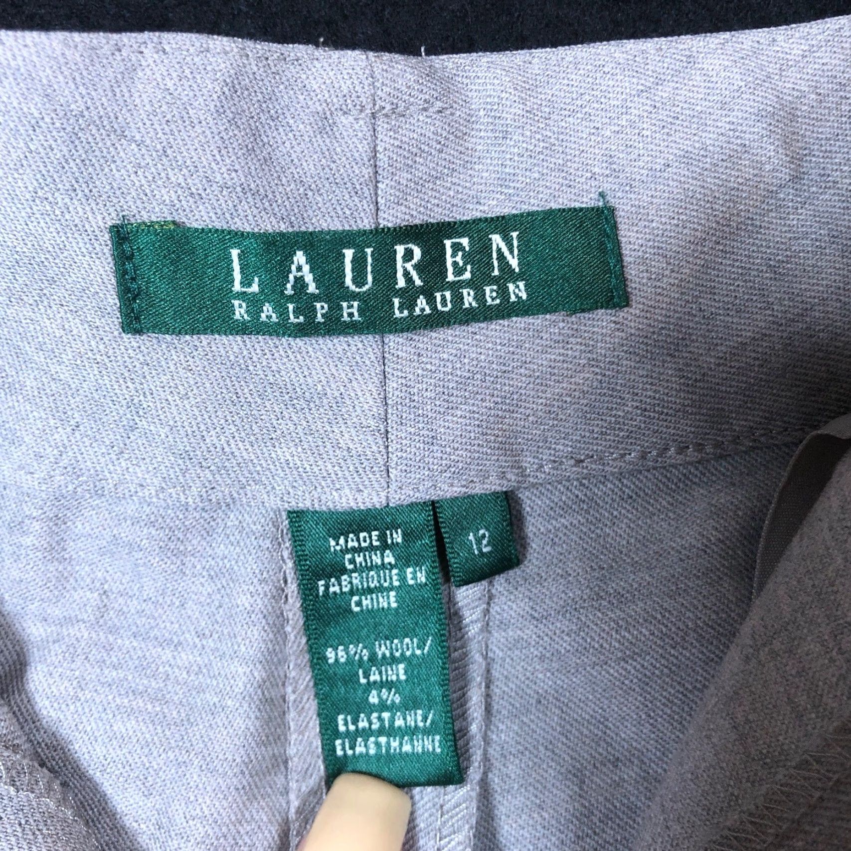 Ralph Lauren Ralph Lauren Womens Pants Gray Wool Blend Wide Loose Fit Professional Stretch 12 Size 24" / US 00 / IT 34 - 5 Thumbnail