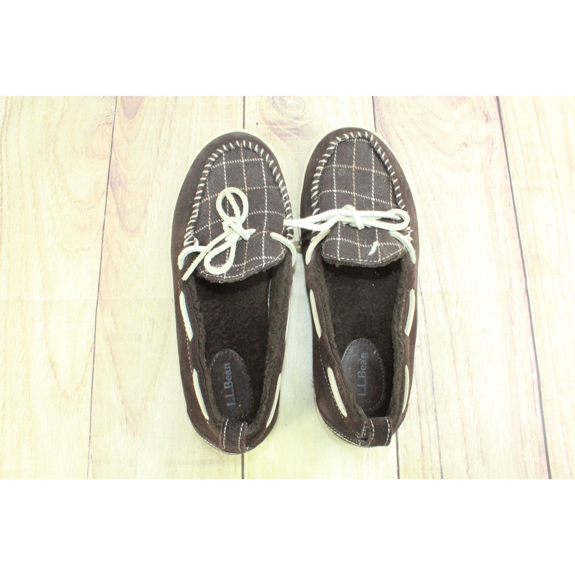 L.L. Bean LL Bean Women's Plaid-Lined Moccasin Slippers Size US 9 / IT 39 - 7 Thumbnail