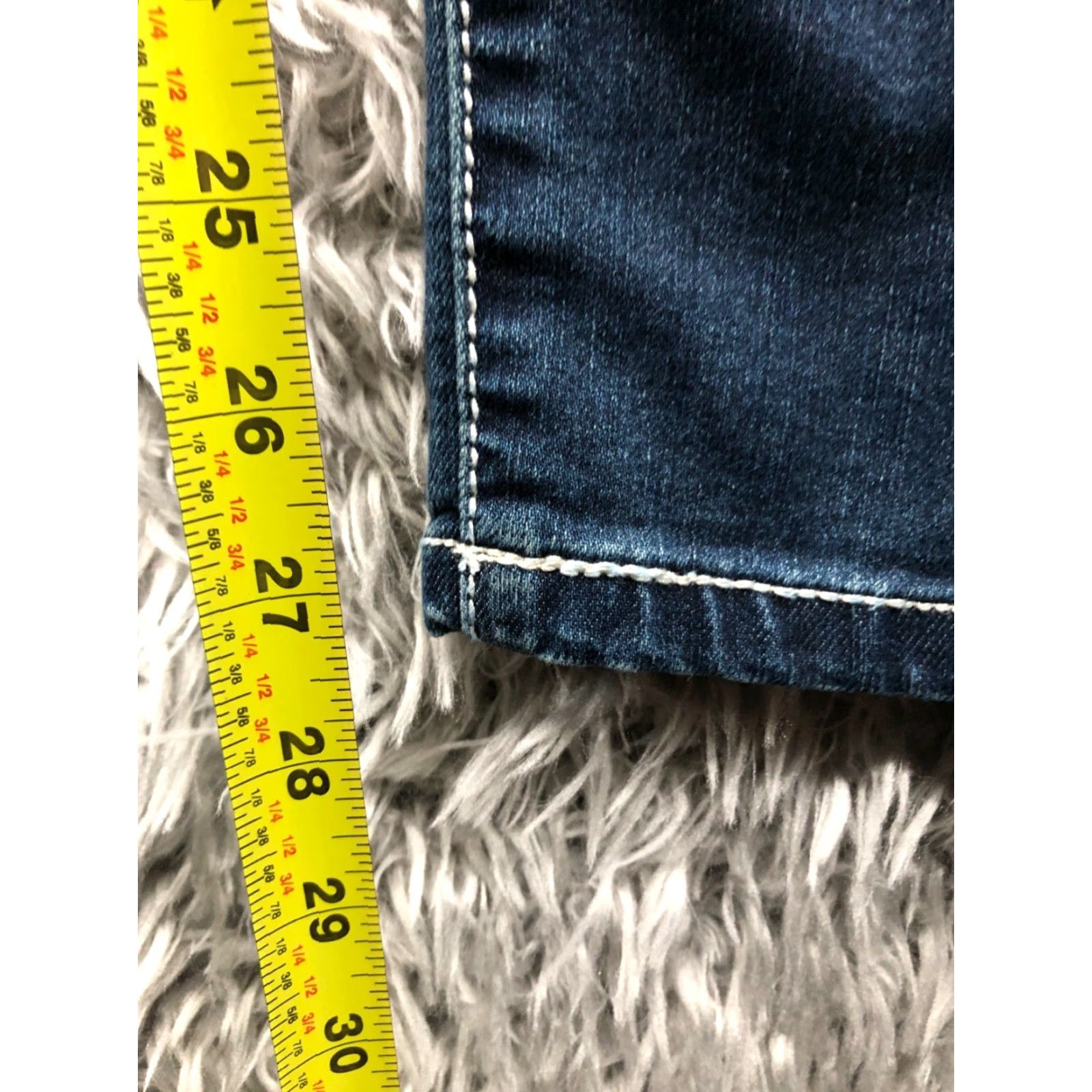 Vintage inc Denim Skinny Jeans Size 6 Womens Mid Rise Dark Wash Blue Denim Size 28" / US 6 / IT 42 - 3 Thumbnail