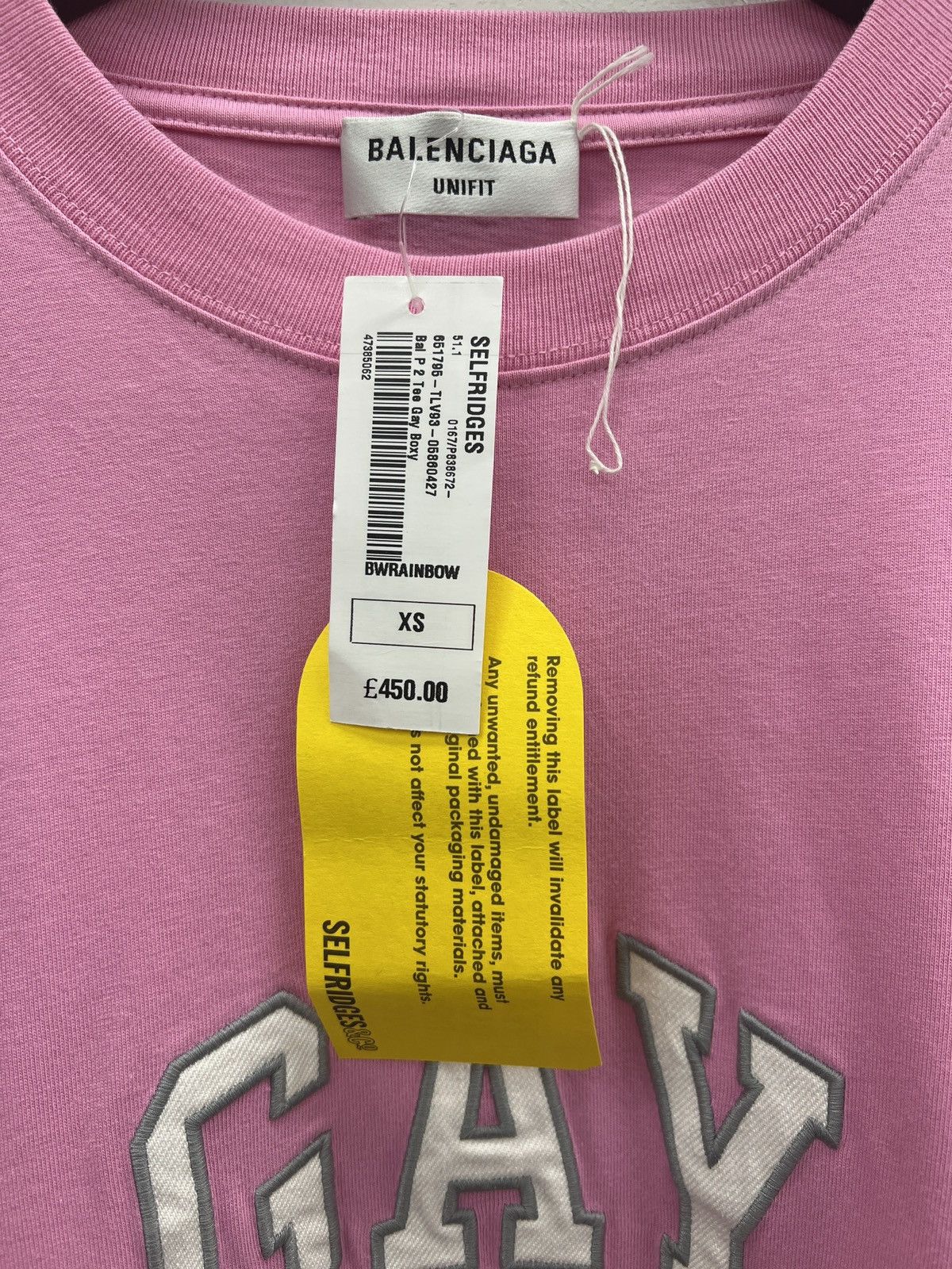Balenciaga Balenciaga Gay Pride T-shirt Pink Size US XS / EU 42 / 0 - 4 Thumbnail