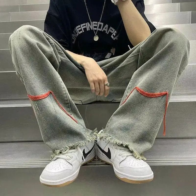 Japanese Brand Retro high street straight leg loose jeans Size US 32 / EU 48 - 4 Thumbnail