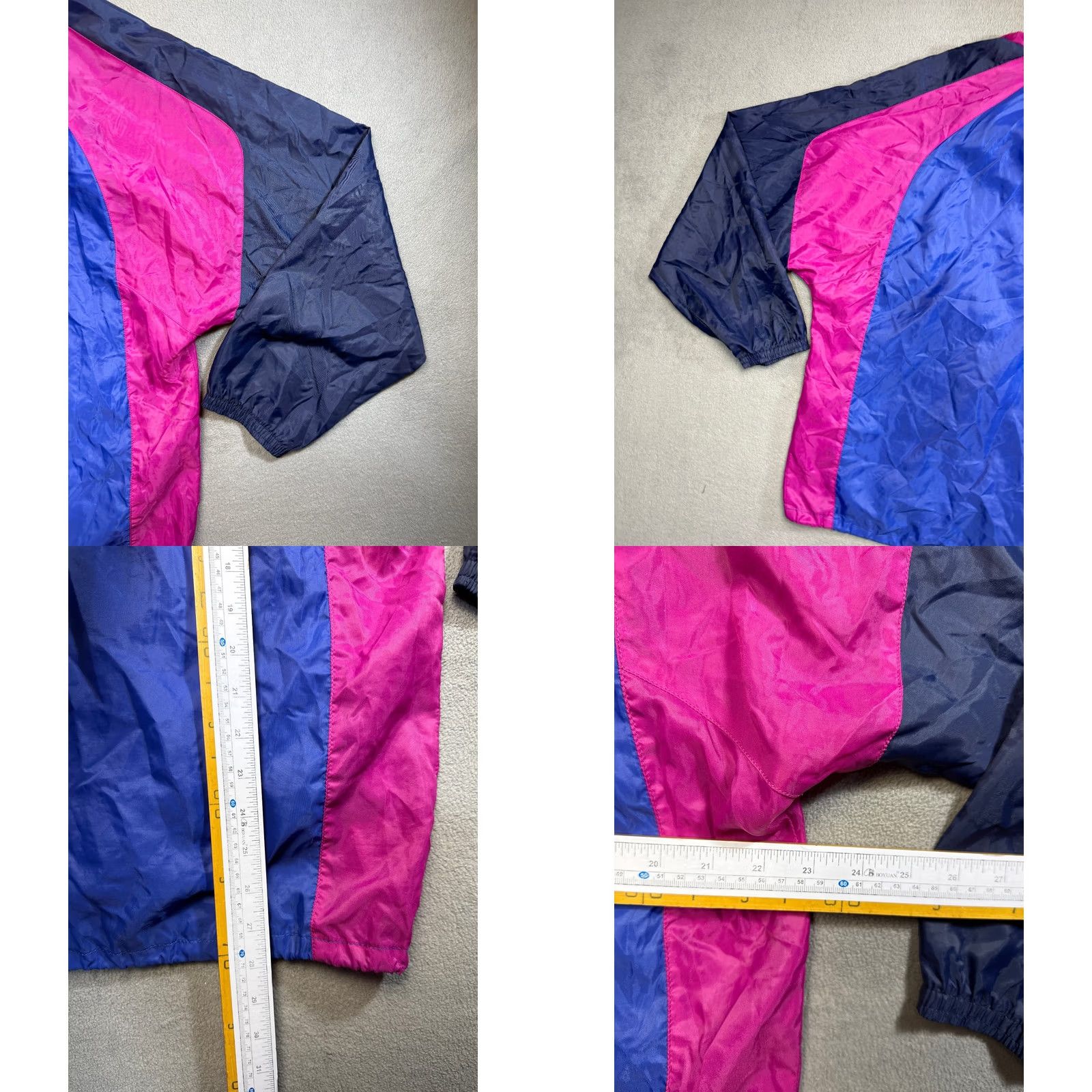 Adidas VINTAGE adidas Windbreaker Jacket Light Purple M Men Zip Tracksuit Top Size 40R - 11 Thumbnail