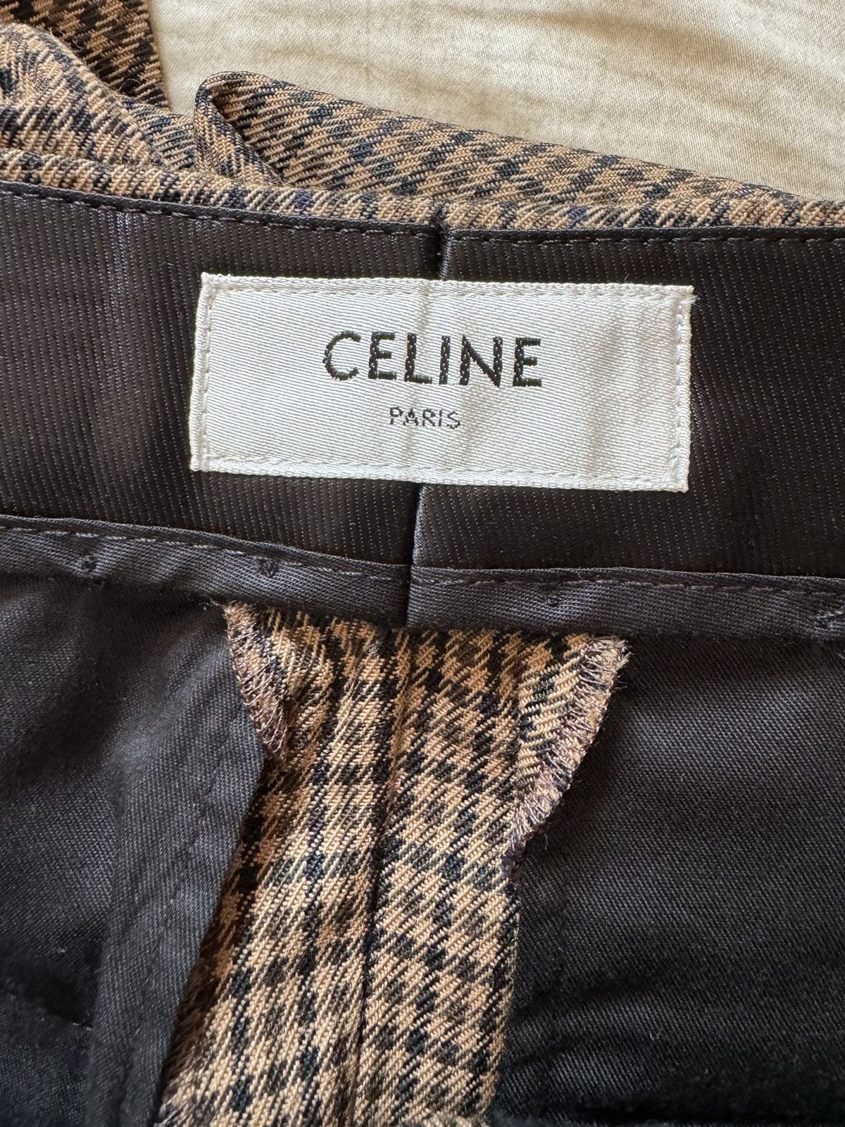 Celine × Hedi Slimane Celine checked wool flared bootcut pants Sz46 Size US 30 / EU 46 - 8 Thumbnail