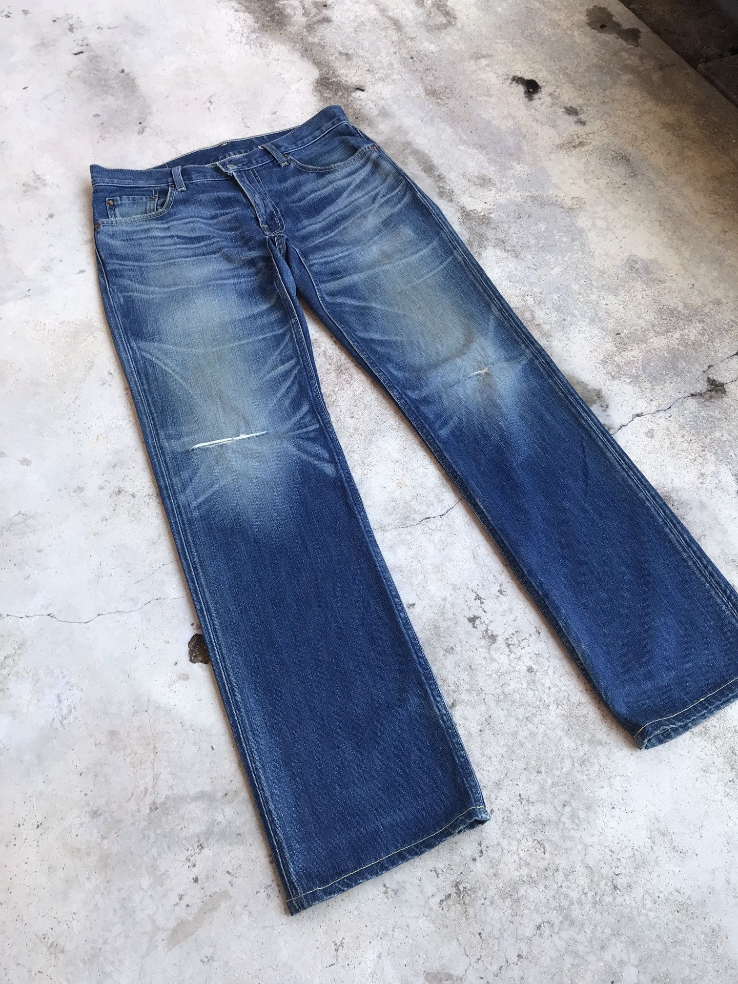 Levi's Vintage Levis 502 selvedged distressed jean W31x31.5 Size US 31 - 1 Thumbnail