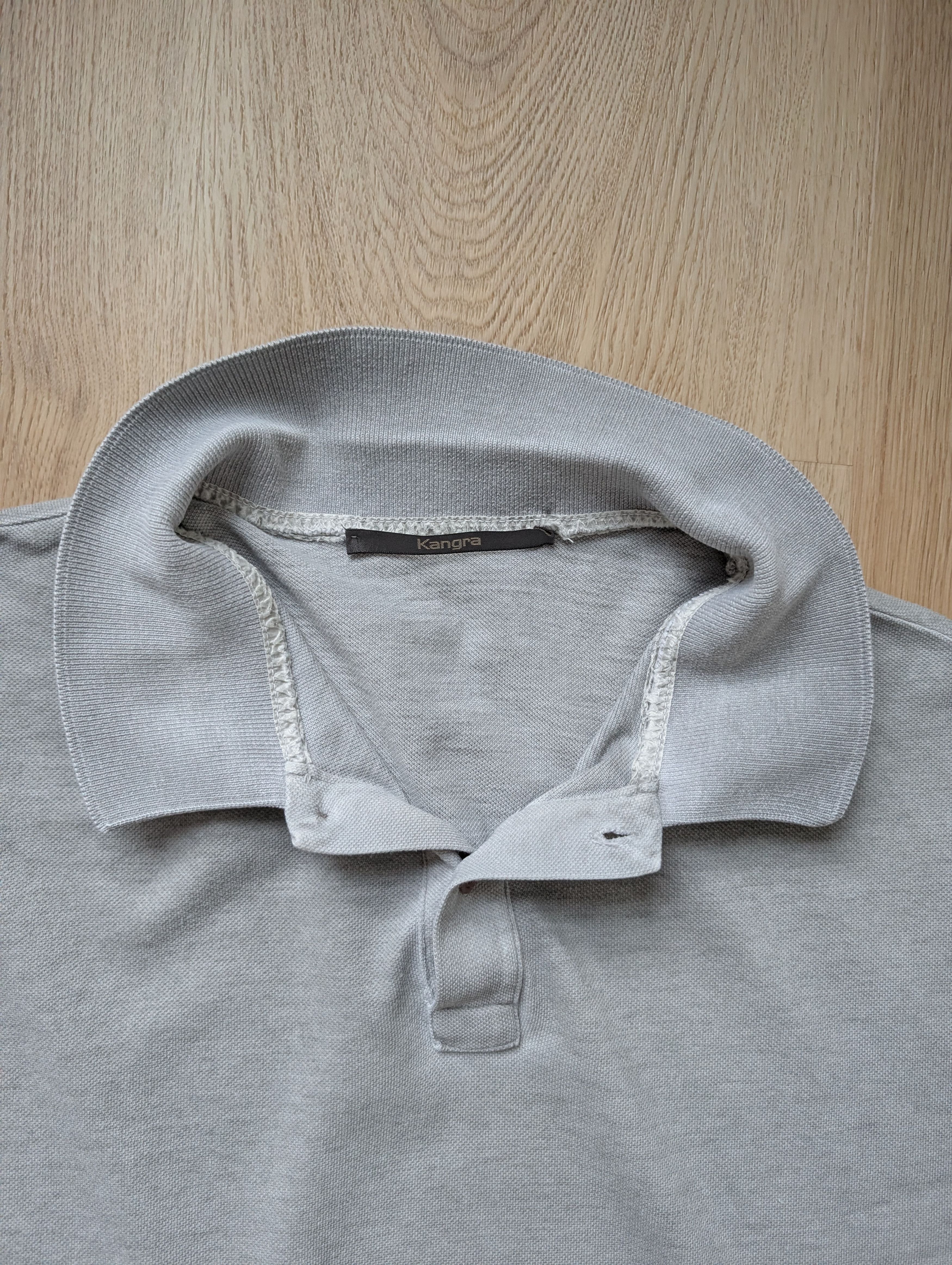 Kangra Men's Classic Grey Polo Luxury Shirt Italy