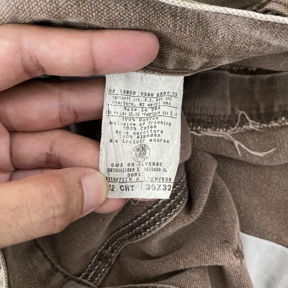 Carhartt Vintage Carhartt Faded Chestnut Dirty Carpenter Work Pants Size US 36 / EU 52 - 21 Thumbnail