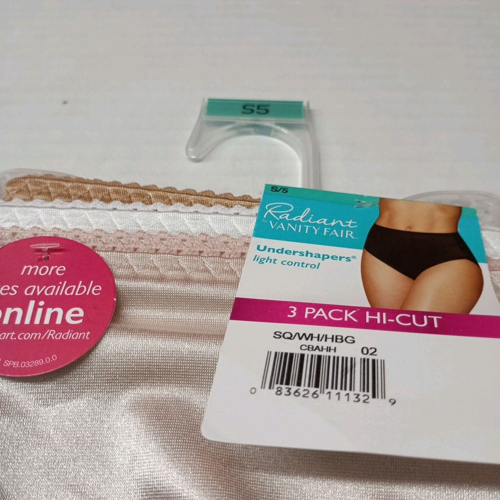 Other Radiant Vanity Fair 3-Pack Hi-Cut Comfort Panties Size S/5 Size ONE SIZE - 3 Thumbnail