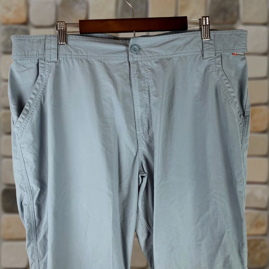 Vintage Simms Fishing Pants Men XXL Light Blue Lightweight Nylon Quick-Dry Outdoor Size US 39 - 1 Thumbnail