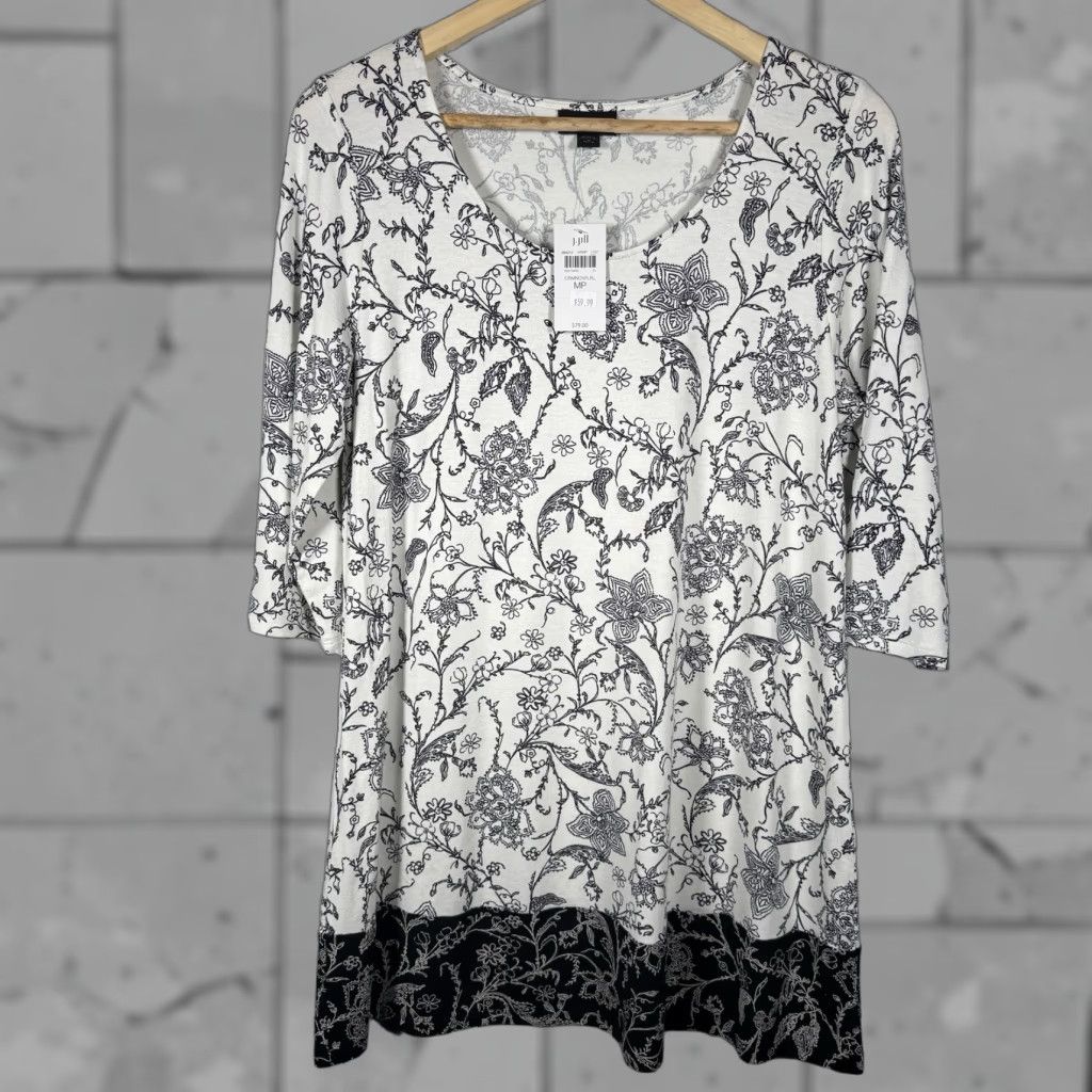 J. Jill NWT J. Jill Blouse Flower Print Womens PM Petite Multicolor Size PM Womens Size M / US 6-8 / IT 42-44 - 1 Thumbnail