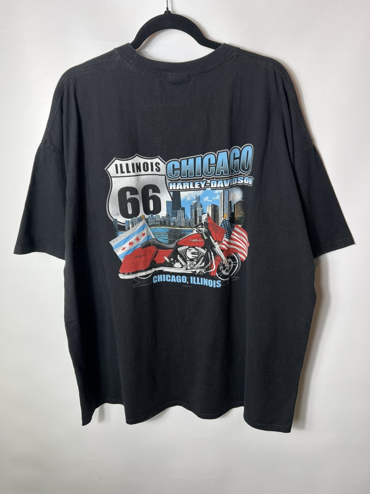 Harley Davidson Vintage streetwear racing Harley Davidson Chicago Moto Tee Size US XXL / EU 58 / 5 - 1 Thumbnail