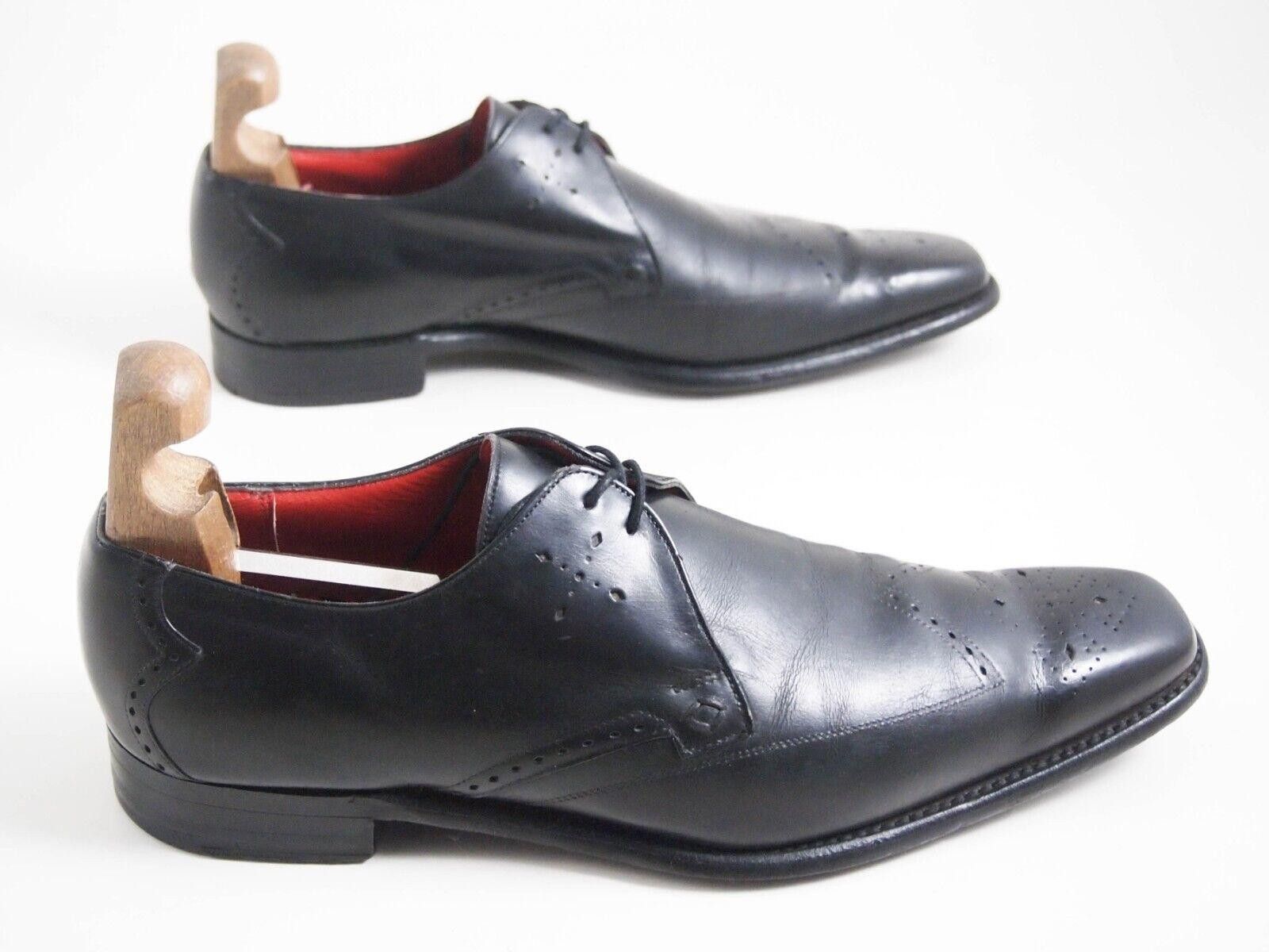 Designer Jeffery West Wingtip Brogue Black Leather US 10 EU 43 Size US 10 / EU 43 - 4 Thumbnail