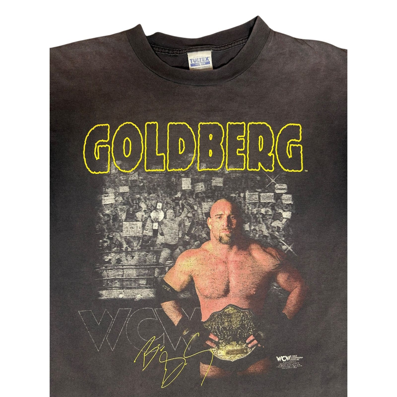 Designer × Vintage × WWE Vintage 90s WWE WCW Goldberg Wrestling T-Shirt Size US XL / EU 56 / 4 - 3 Thumbnail