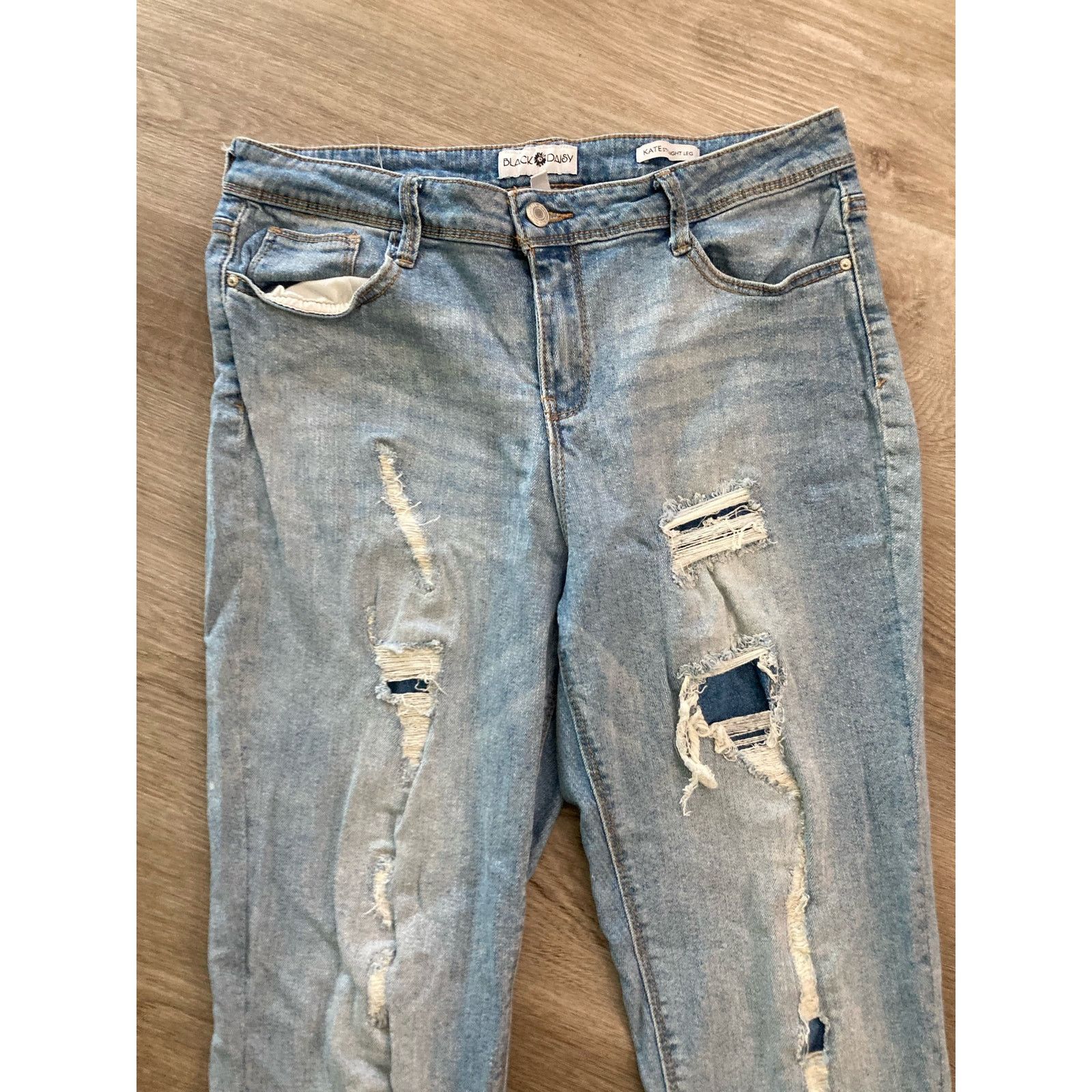 Other Black Daisy Kate Women's Distressed Ripped Size 13 Size 32" / US 10 / IT 46 - 6 Thumbnail