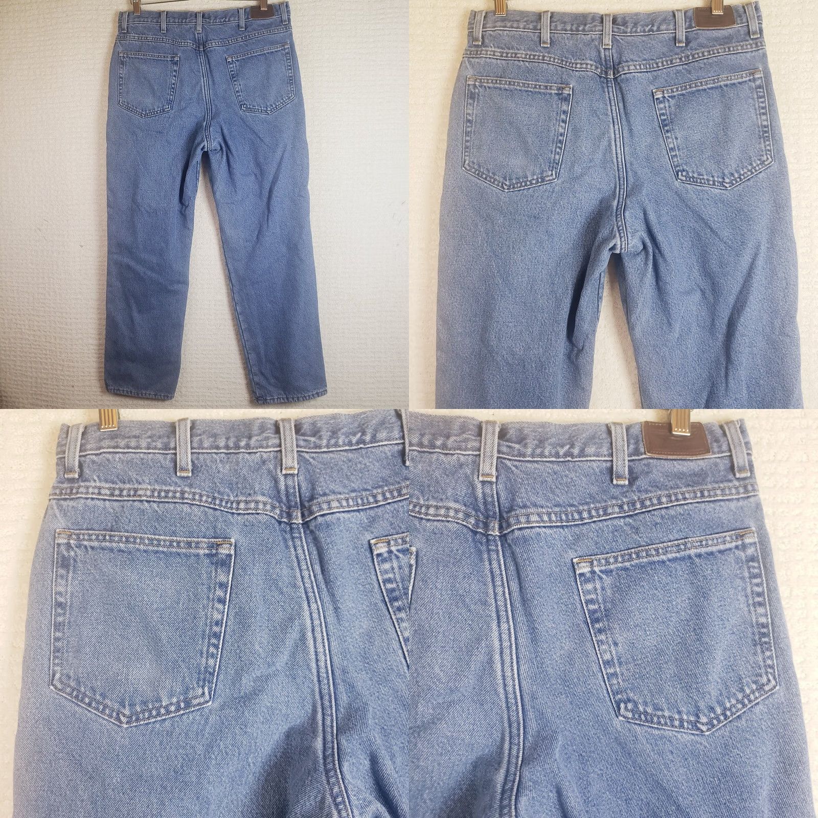 Vintage VINTAGE LL Bean Classic Fit Fleece Lined Jeans Blue Denim 35x30 Men's Size US 35 - 8 Thumbnail