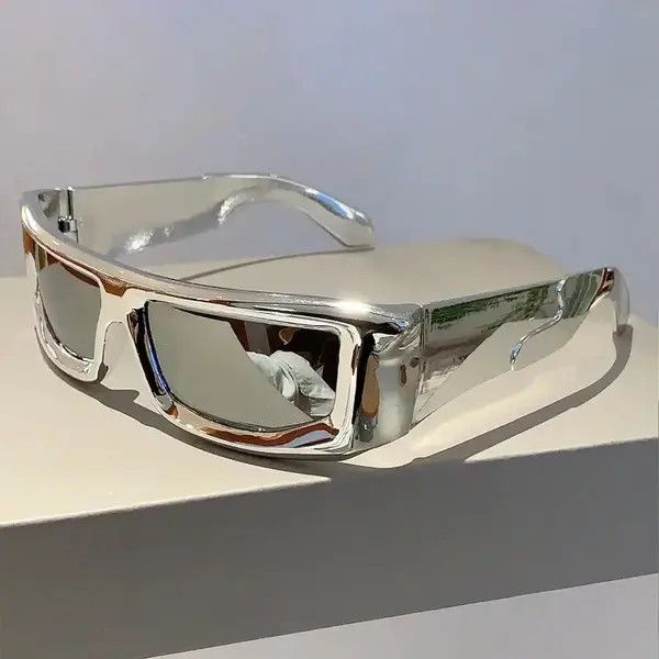 Japanese Brand Aizawa x Asuka Metallic Vintage Trendy Sunglasses Unisex Size ONE SIZE - 1 Thumbnail