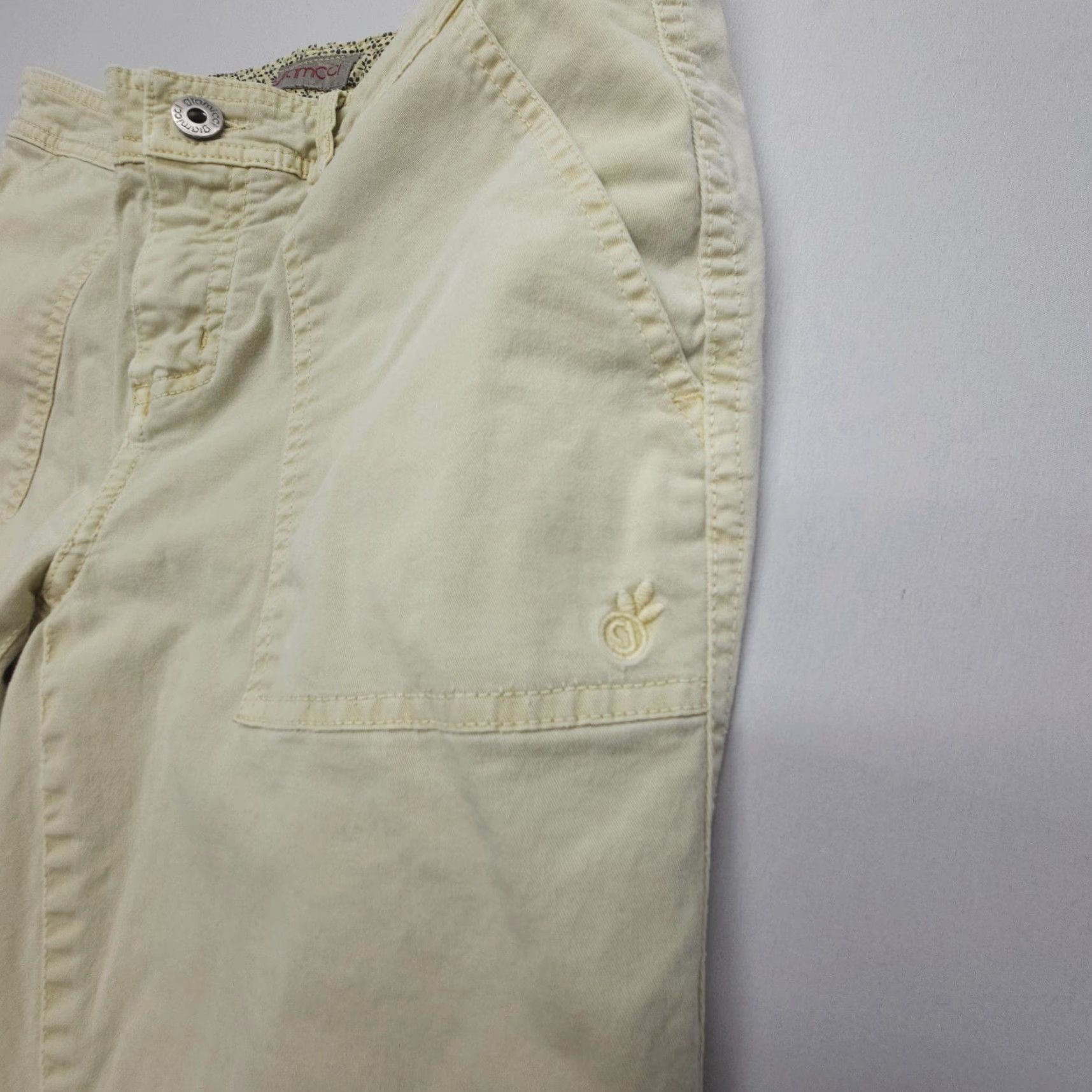 Gramicci Gramicci Slim Pants Womens 6 Light Yellow Cotton Hiking Outdoor Chino Slim Low Rise 30in Inseam Pockets Size 28" / US 6 / IT 42 - 5 Thumbnail