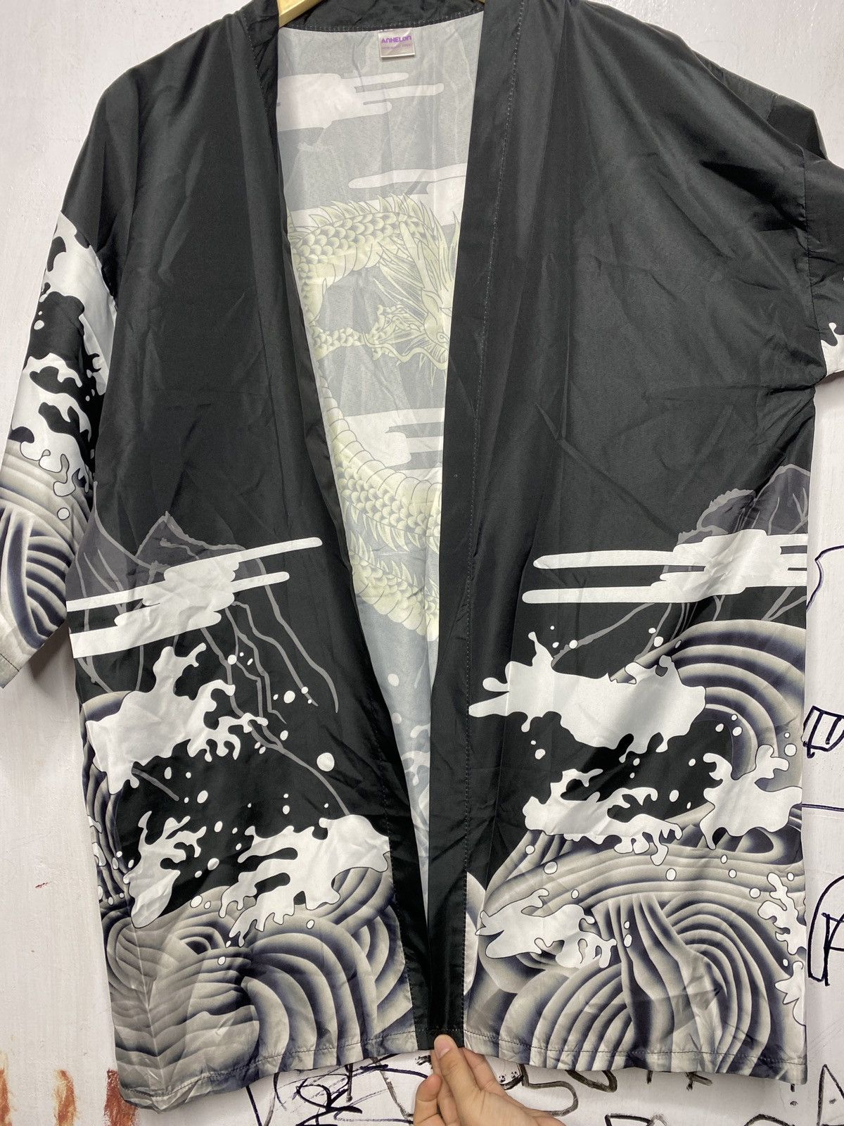 Japanese Brand Anhelon robe with dragon motif, smooth material Size US XL / EU 56 / 4 - 6 Thumbnail