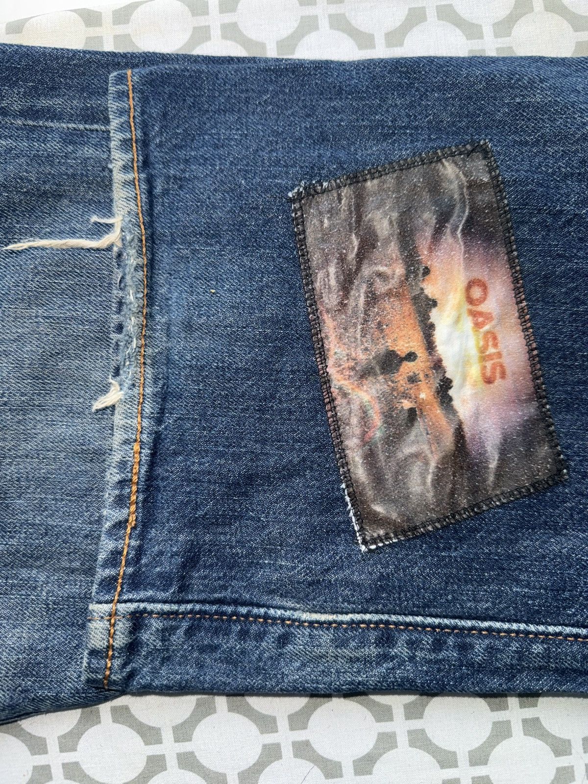 Levi's 1-of-1 Custom Levi's 501 "Oasis" Patchwork Jeans Size US 34 / EU 50 - 7 Thumbnail