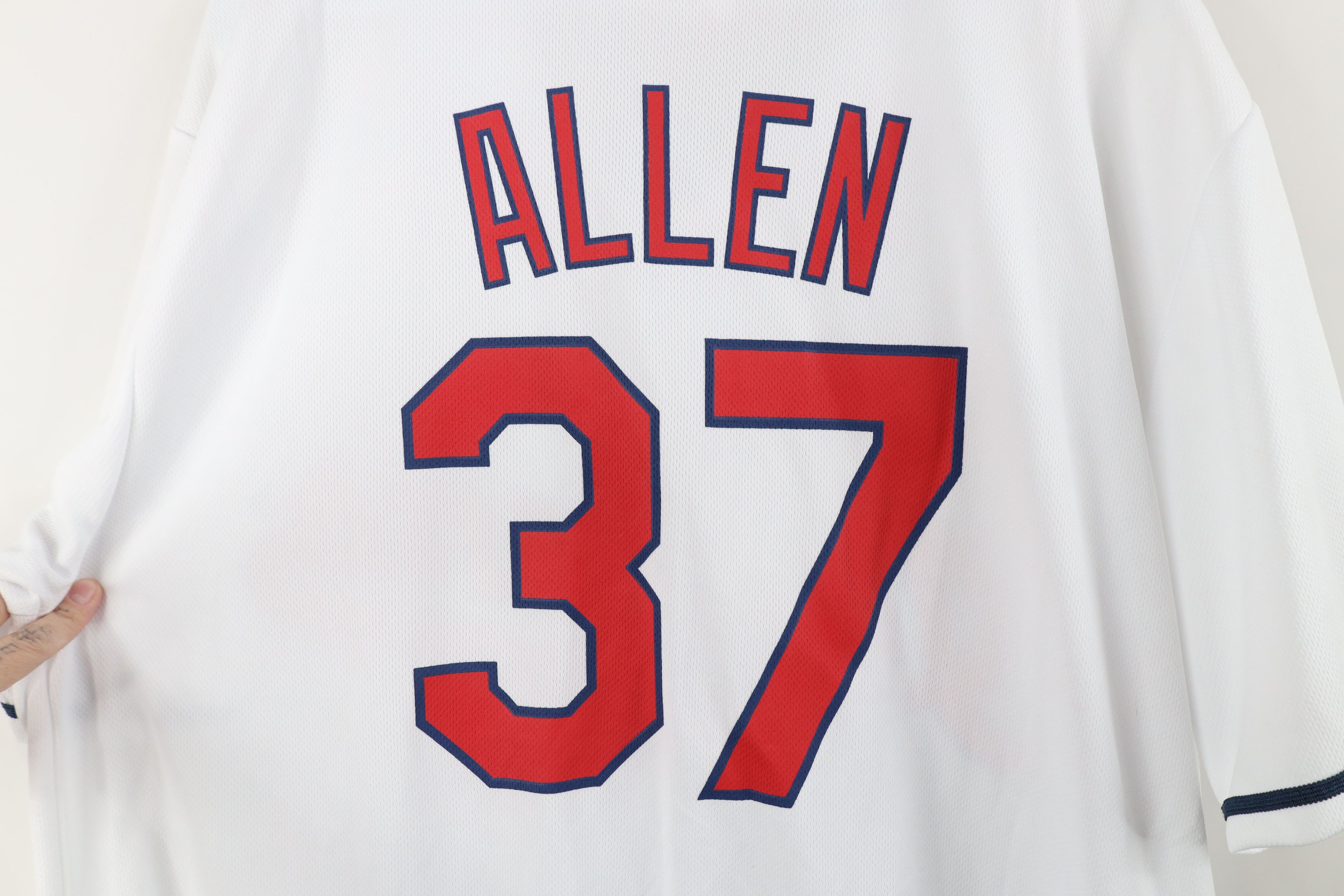 Vintage Vintage Allen Cleveland Indians Baseball Jersey White #37 Size US XL / EU 56 / 4 - 12 Thumbnail