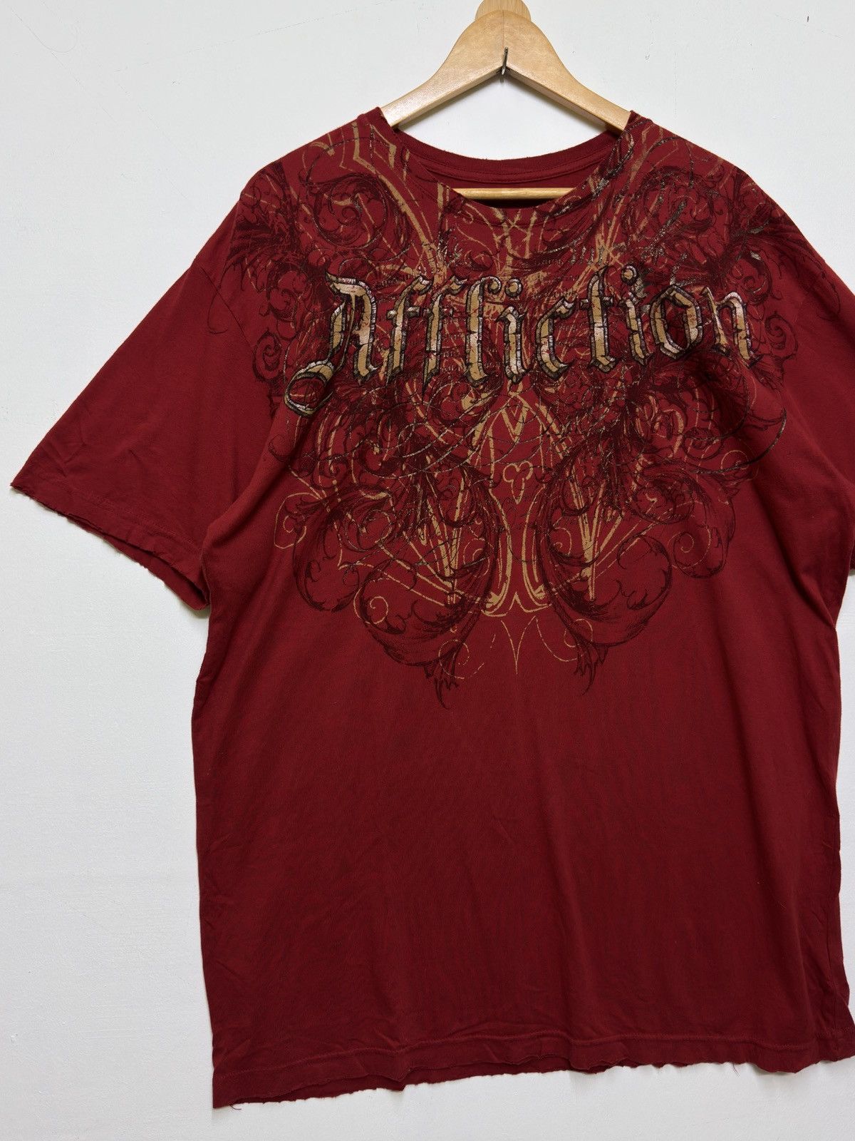 Affliction Affliction Gothic Shield & Angel Wings Graphic Back Print Size US XL / EU 56 / 4 - 3 Thumbnail