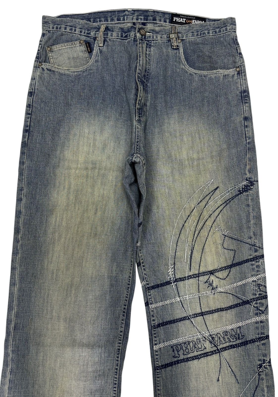 Kapital Baggy Jeans Phat Farm Embroidery Rare Design Jeans Size US 38 / EU 54 - 7 Thumbnail