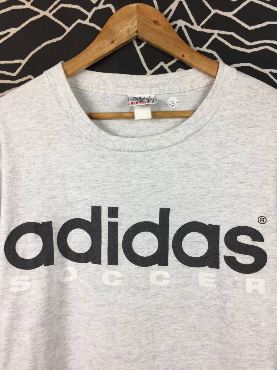 Adidas Vtg 90s Adidas Soccer Made in USA Single Stitch Tee Size L Size US L / EU 52-54 / 3 - 3 Thumbnail