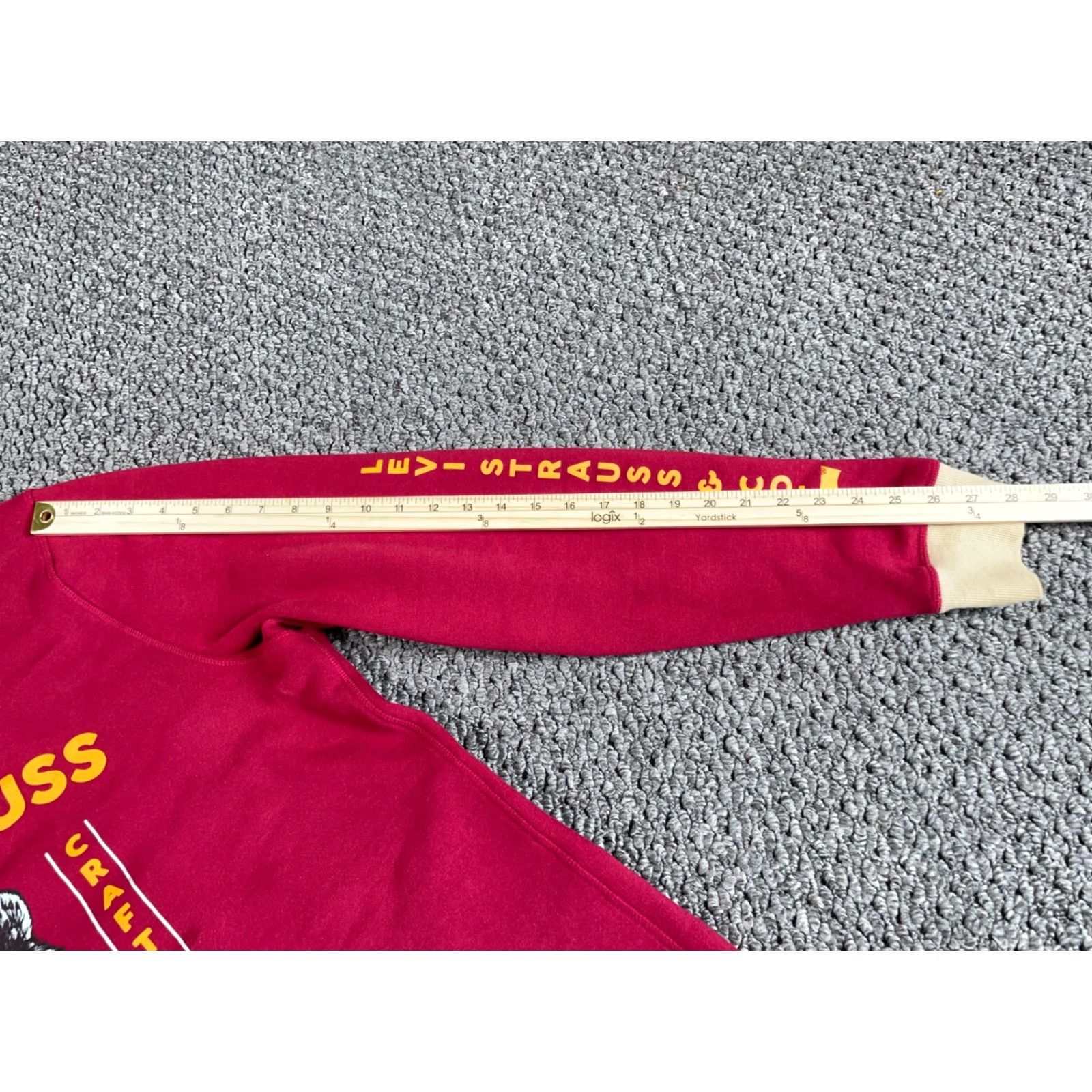 Levi's Levi's Strauss Bear Logo Sweatshirt Adult XL Red Yellow Retro Print Lightweight Size US XL / EU 56 / 4 - 7 Thumbnail