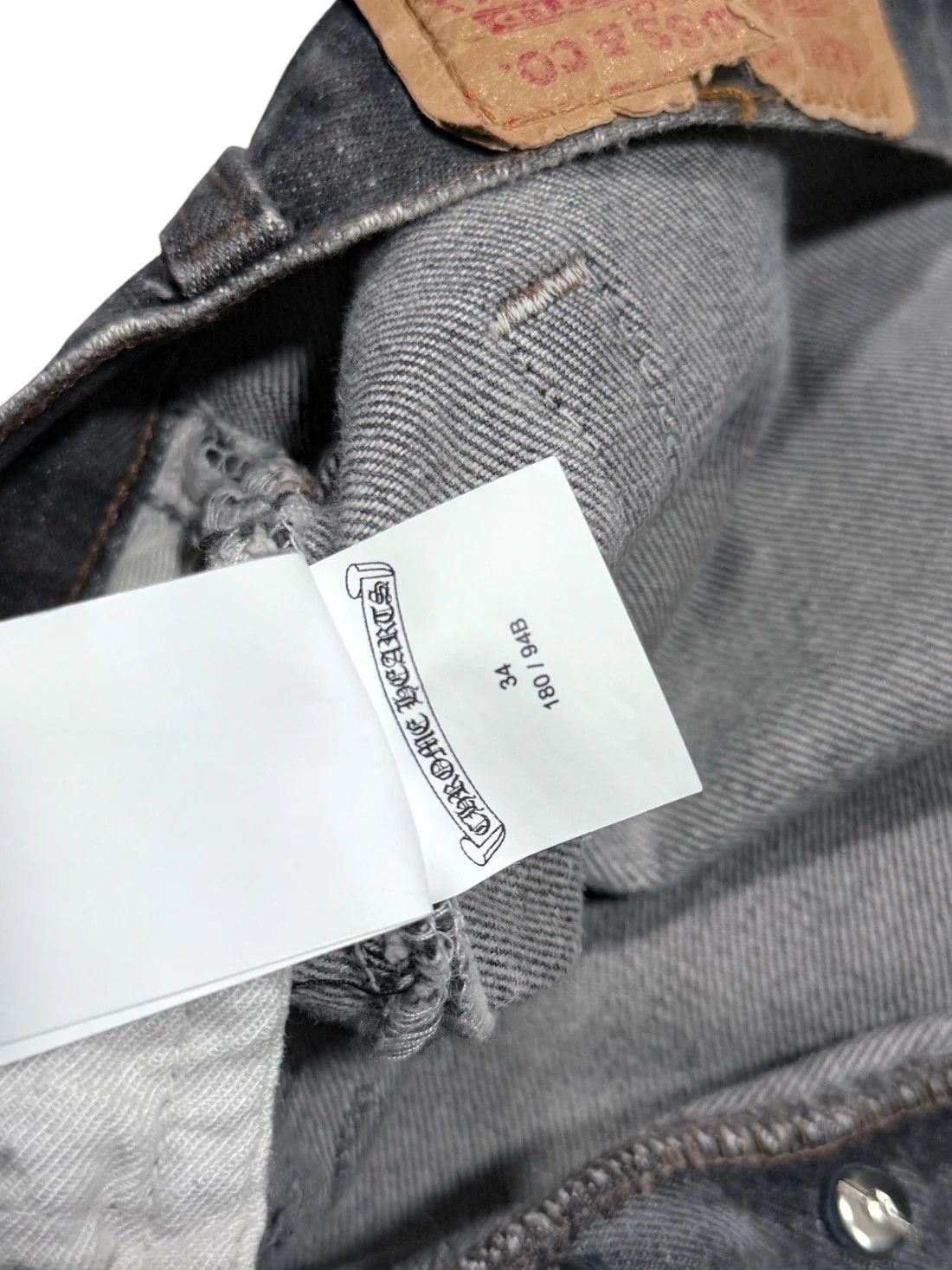 Chrome Hearts 1/1 Cross Patch Levi's 501 Jeans Size US 34 / EU 50 - 12 Thumbnail